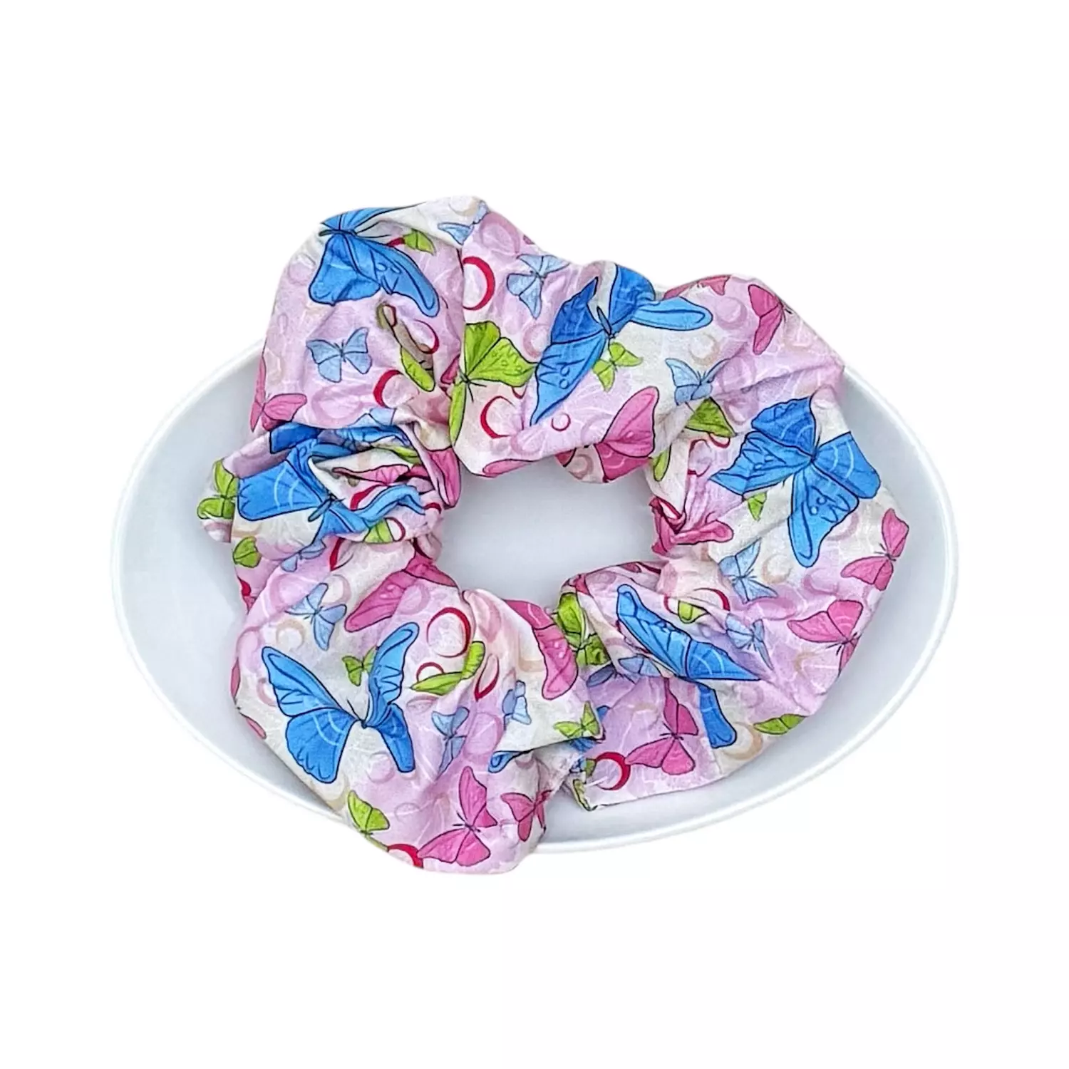 Summer Butterfly Printed Regular Scrunchies B image