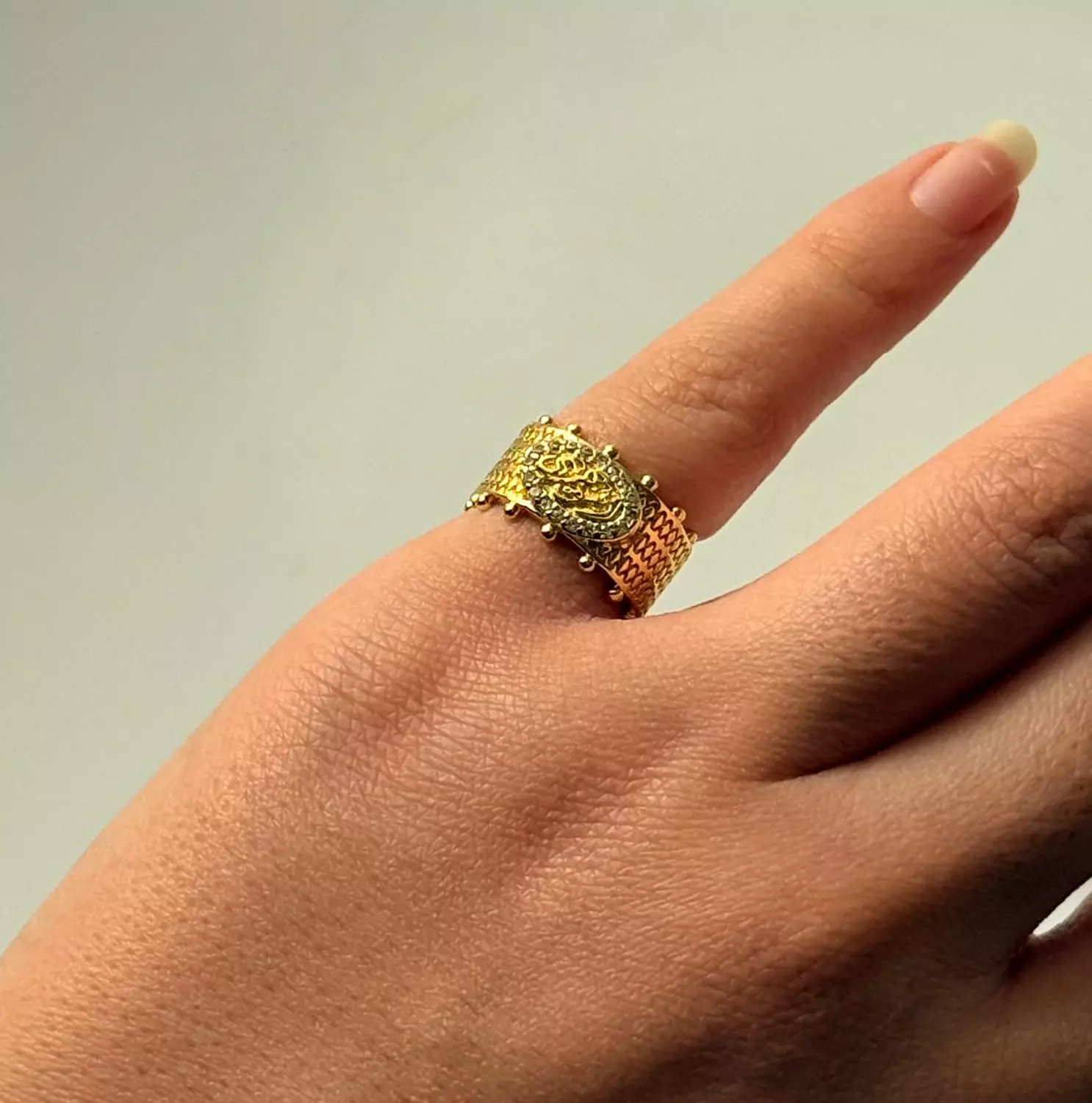 <p style="text-align: center"><span style="color: rgb(70, 71, 62)">أنت عمري ring</span></p>