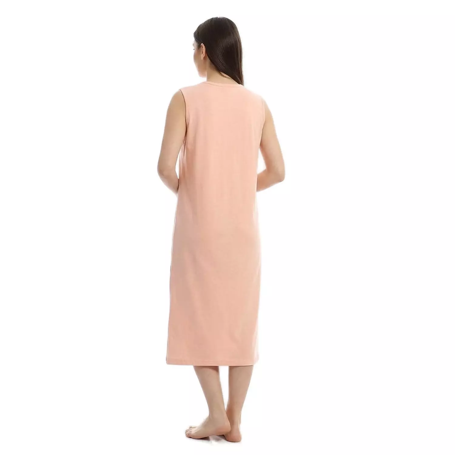 Women Nightgown Printed - 2477 - Light Orange 3