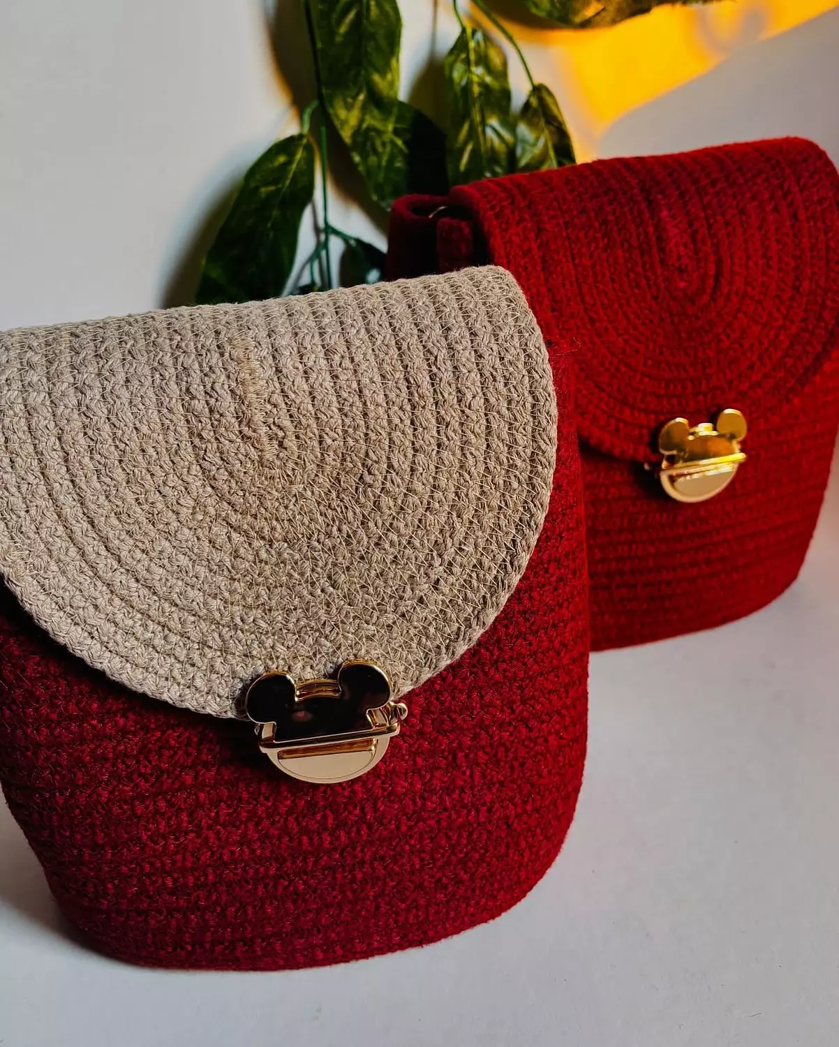 Mickey Mouse Bag ( Maroon Set )