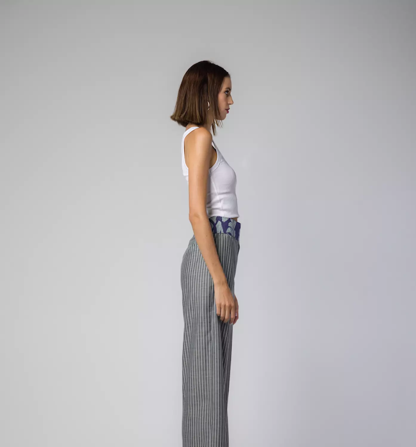 THE GREY STRIPED PANTS hover image