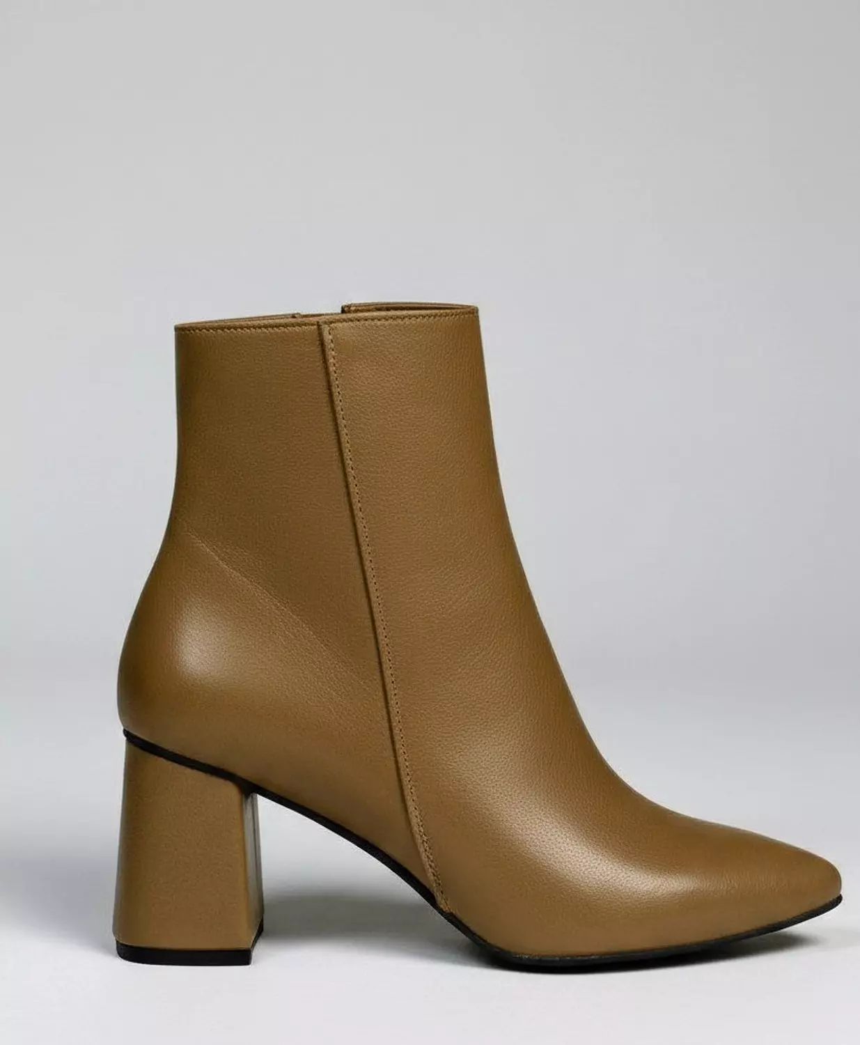 Stylish Leather Ankle Boots – Medium Heel, Side Zipper 1