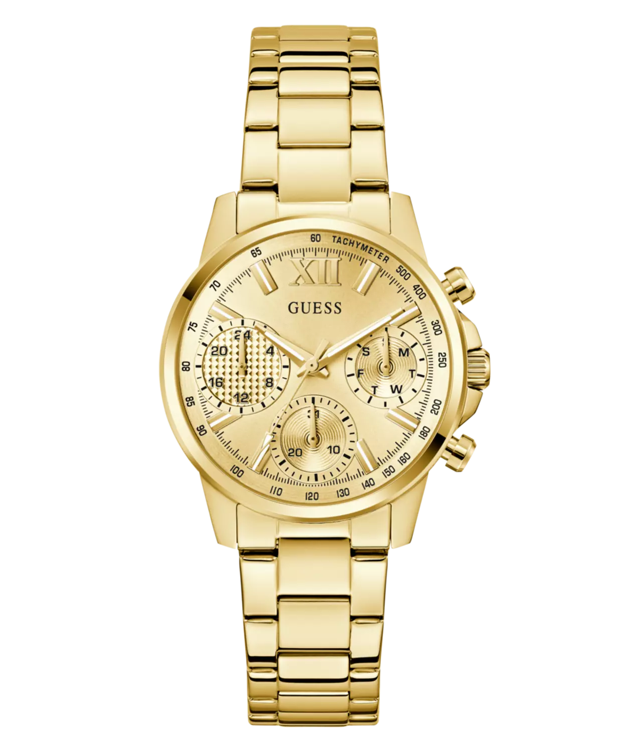 GUESS Ladies Gold Tone Multi-function Watch image