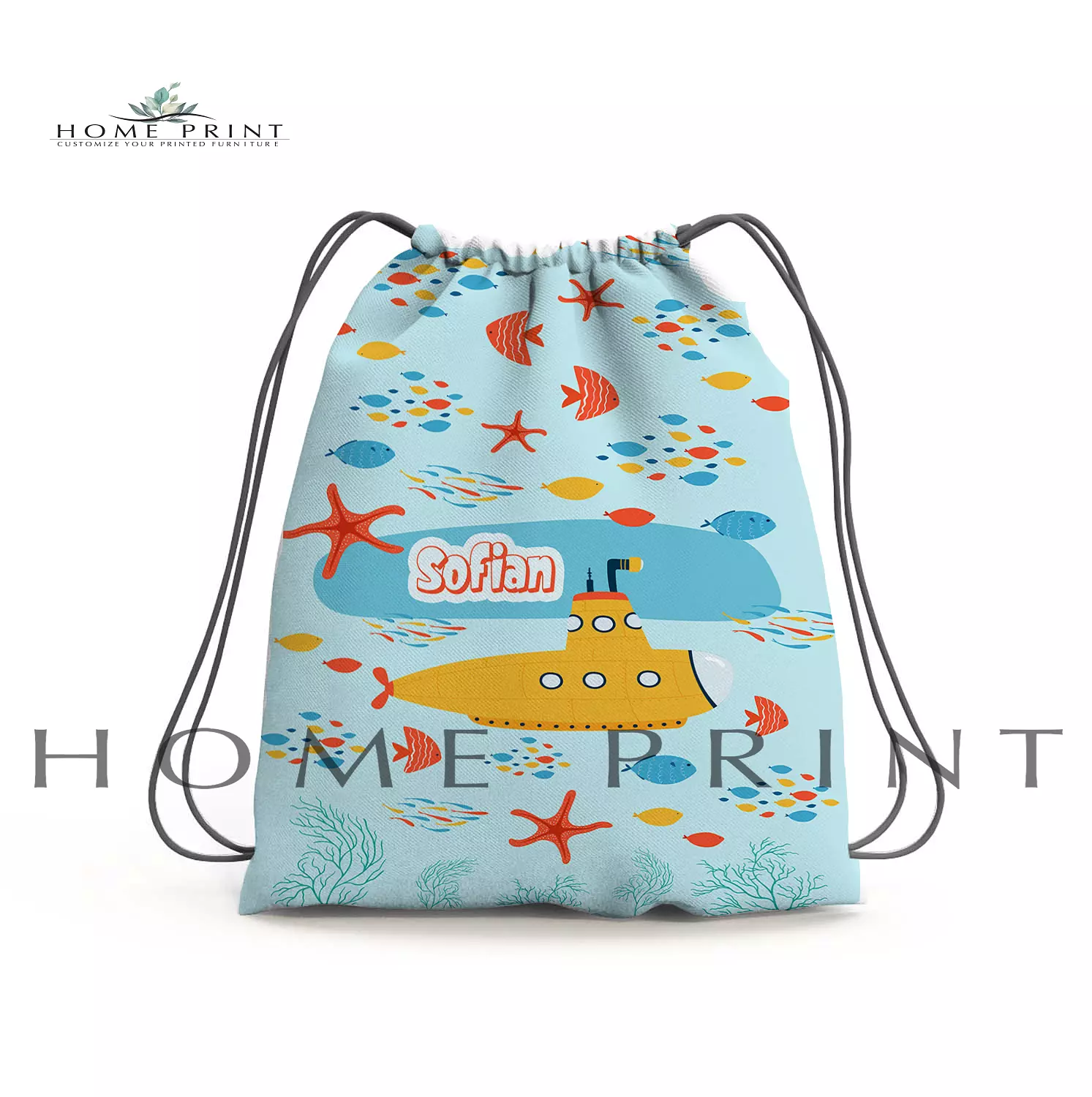 Beach Bag - Submarine and Fish - Multi color  image