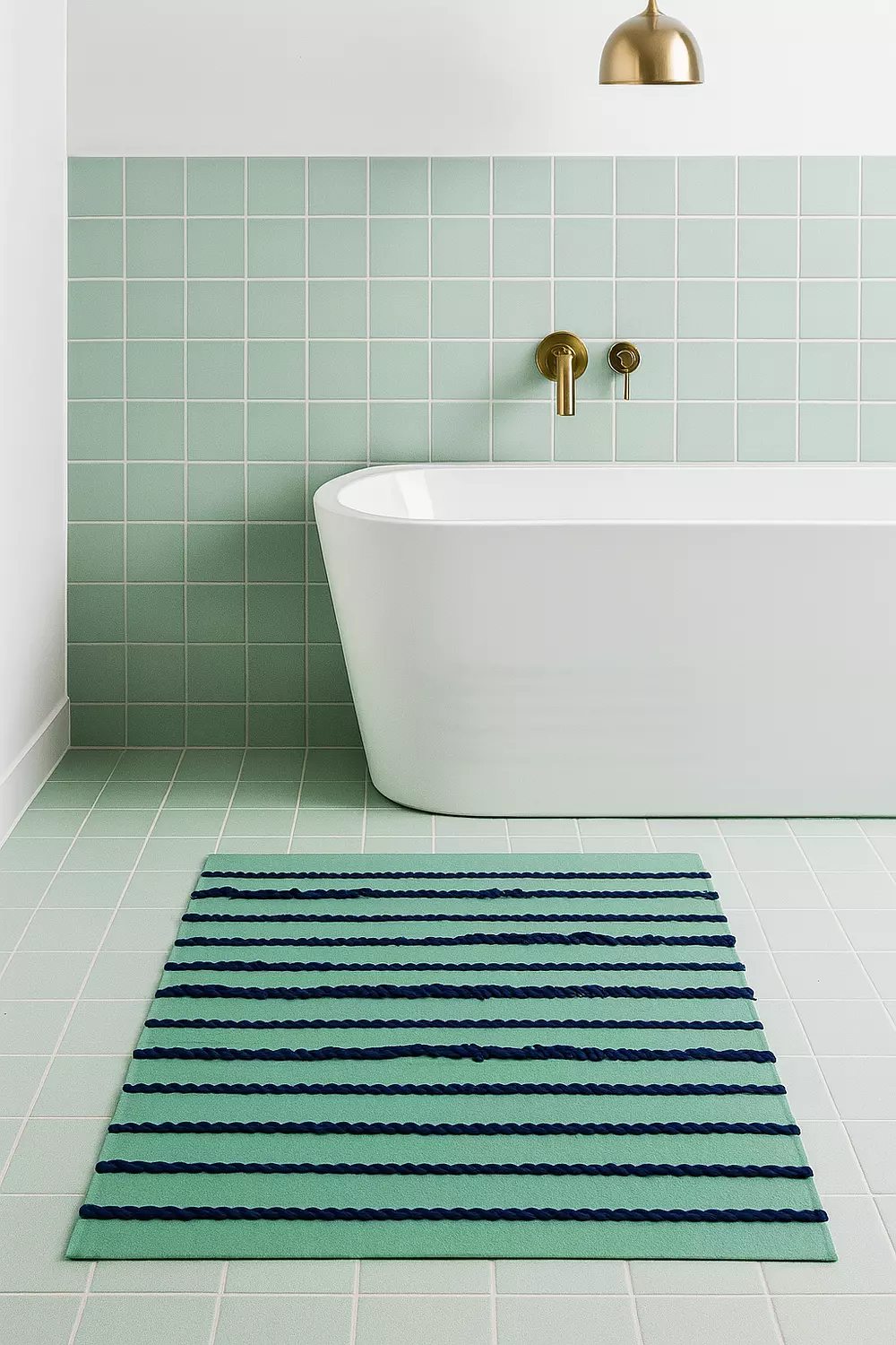 Theban Indigo Bath Mat 1