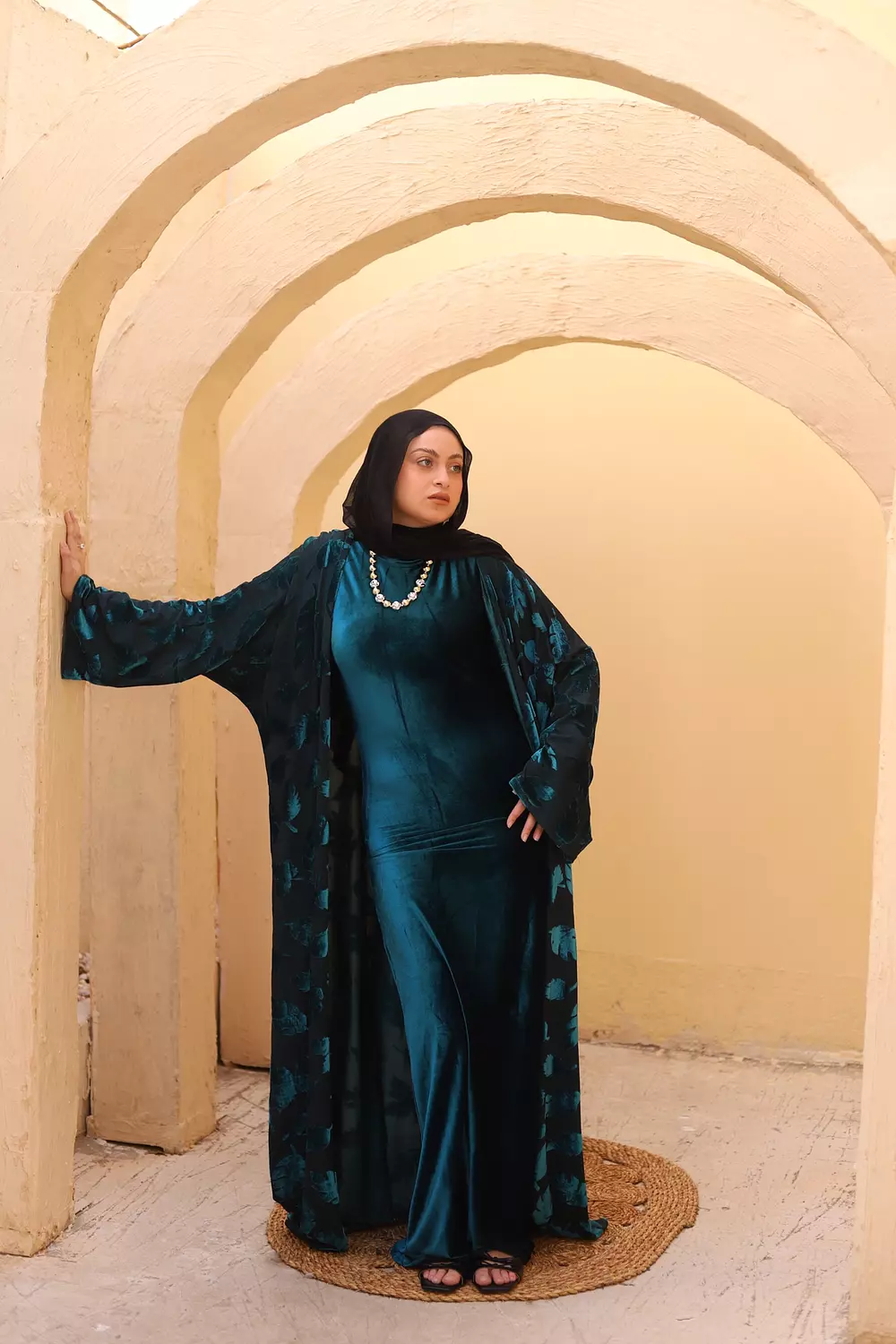 Velvet Leaves Kaftan  11
