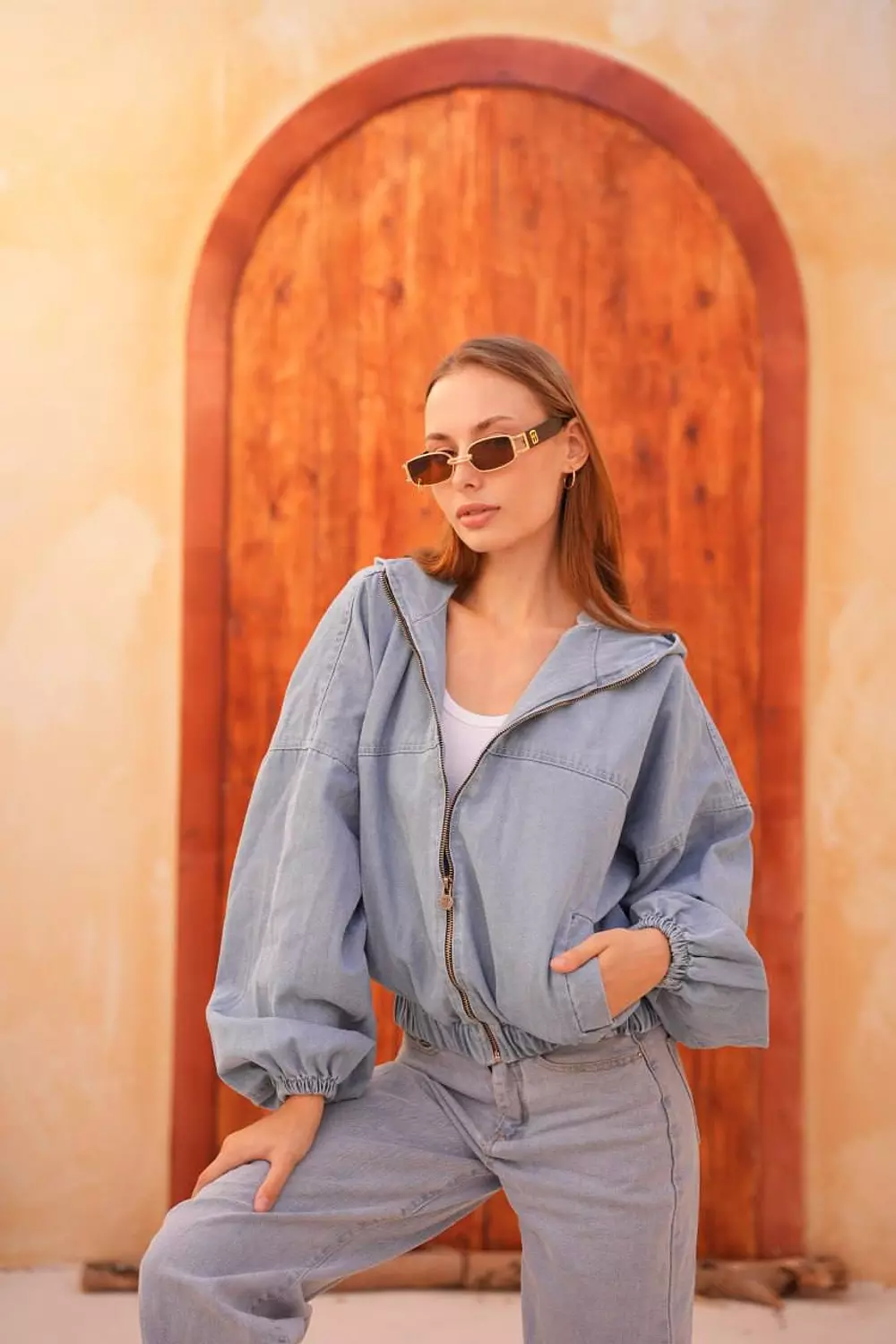 hooded denim jacket 2