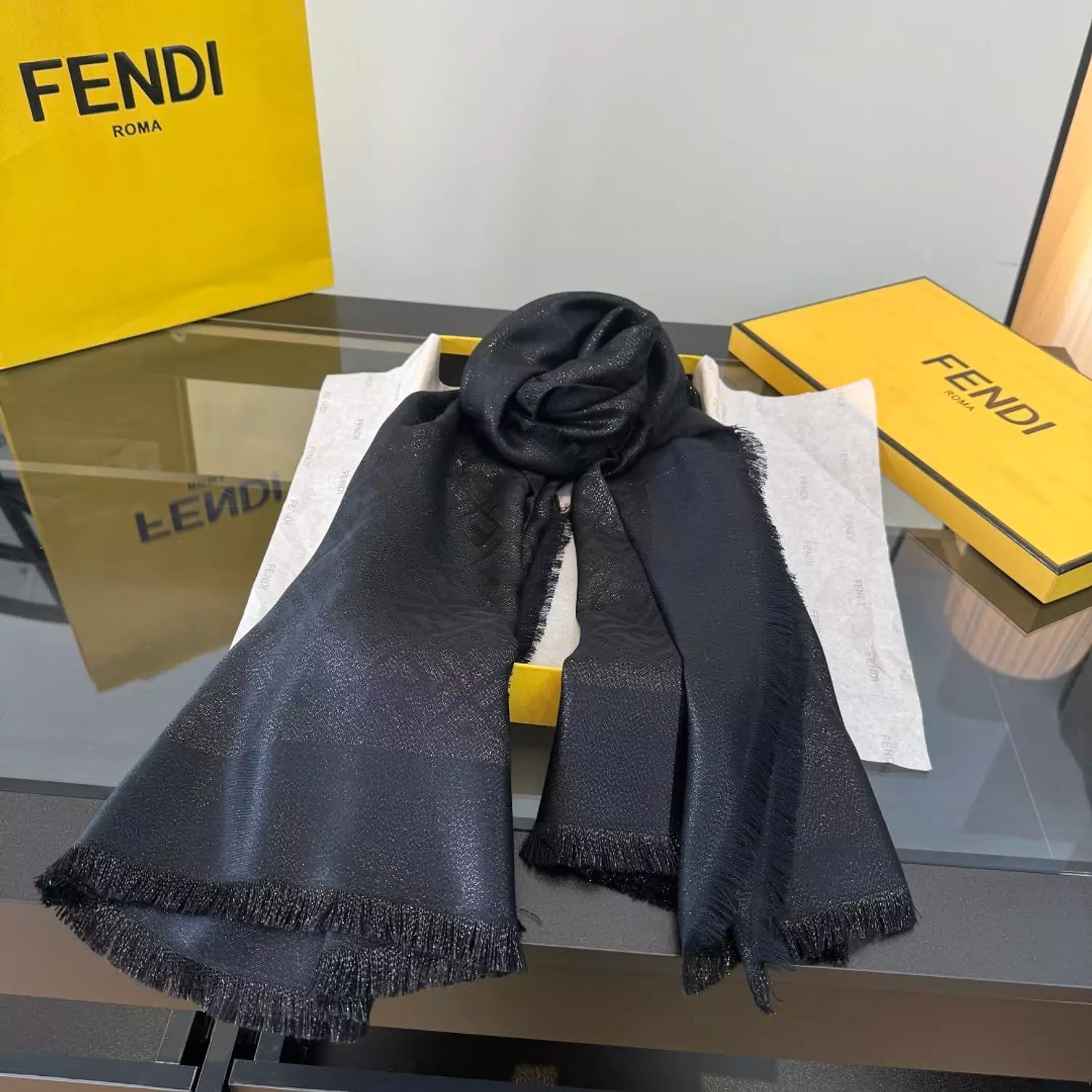 Fendi silk-wool scarf image