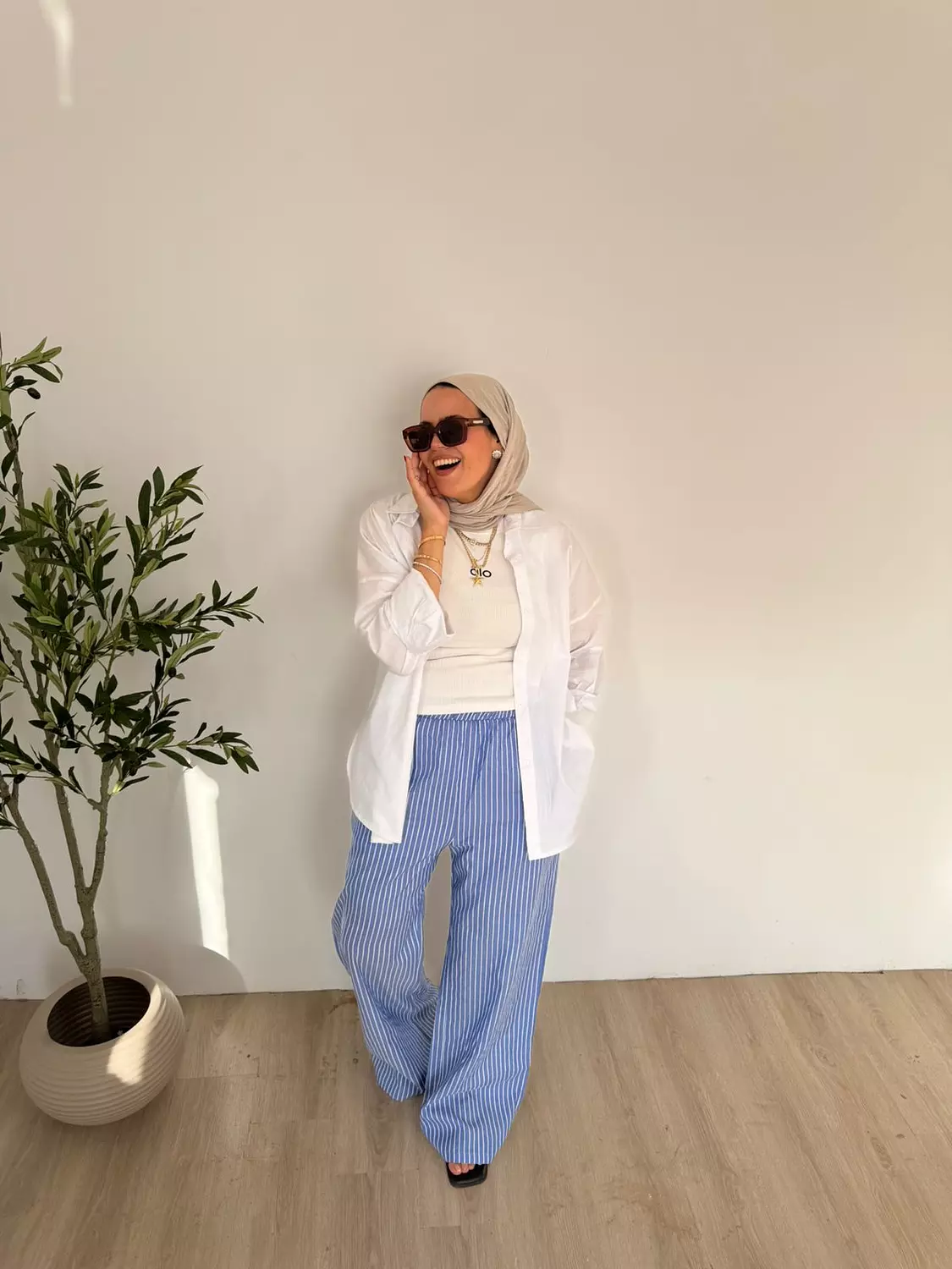 Stripped pants hover image