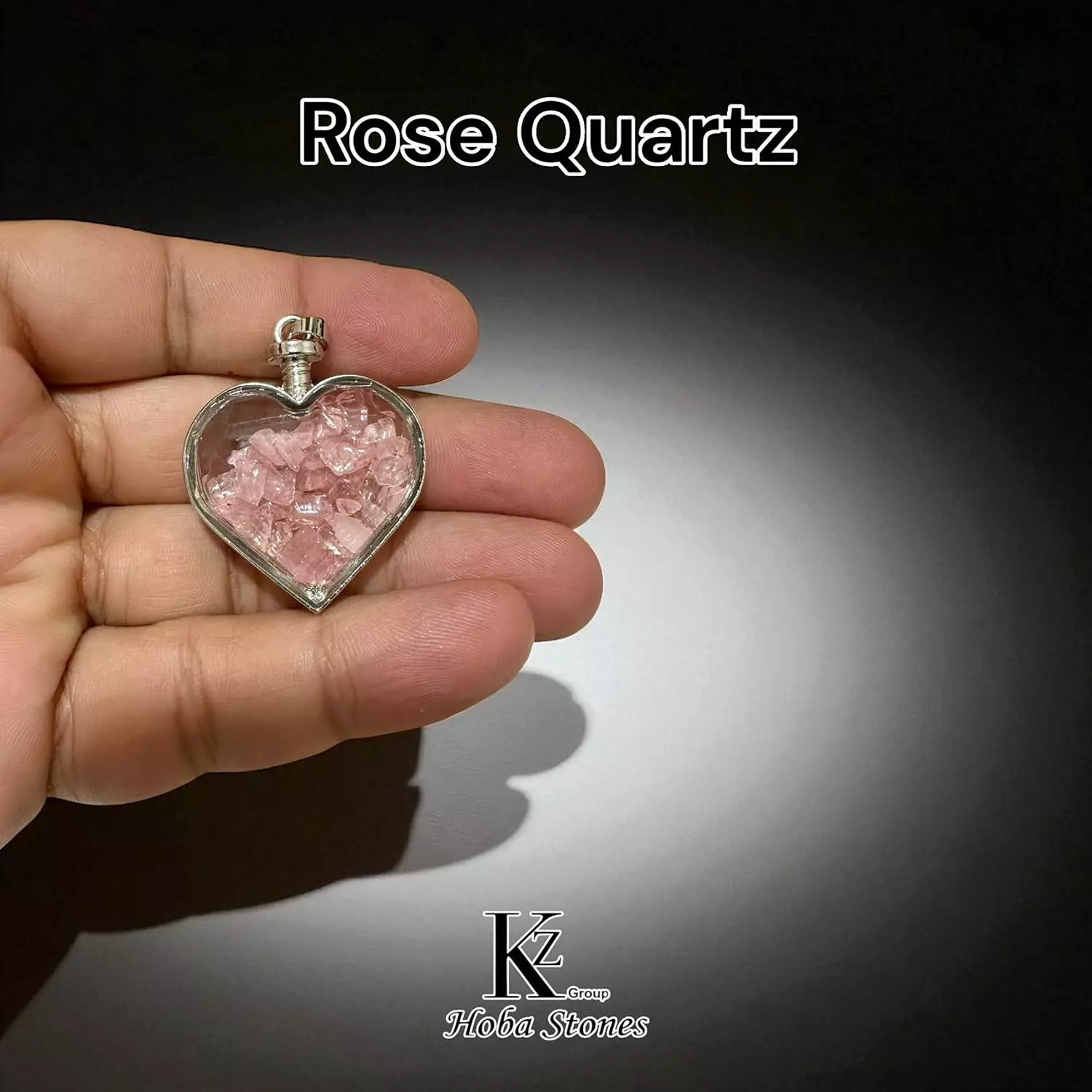 Rose quartz pendant  hover image