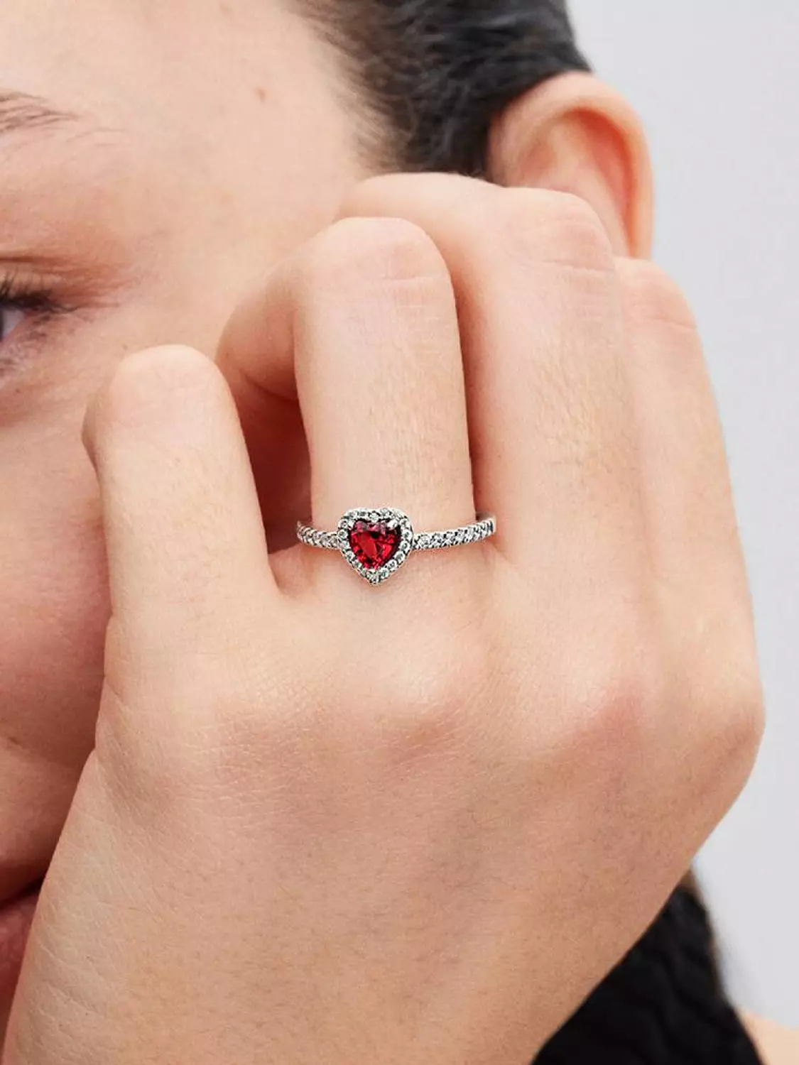 Elevated Red Heart Ring 2