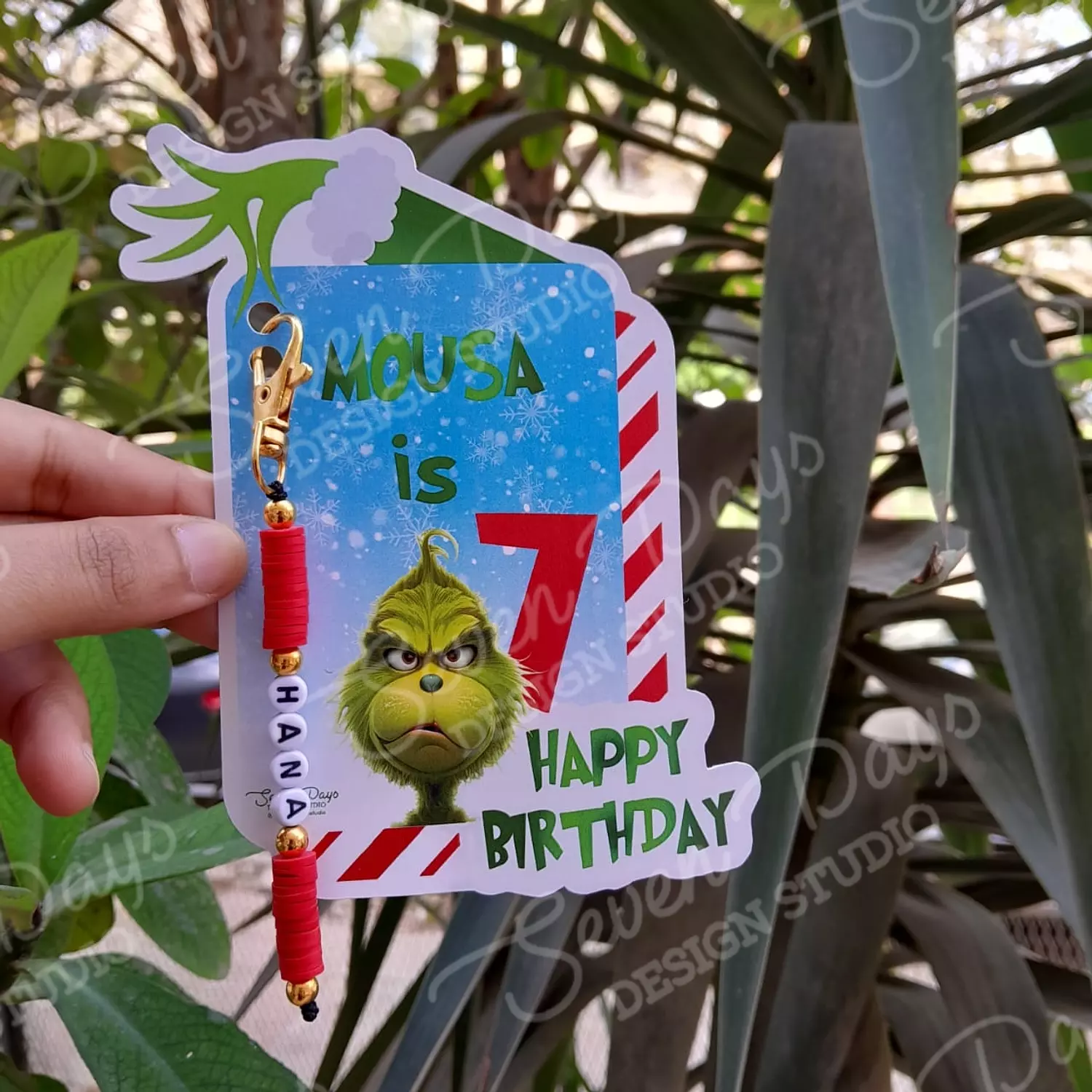 The Grinch Chain Card | Seven Days Design Studio