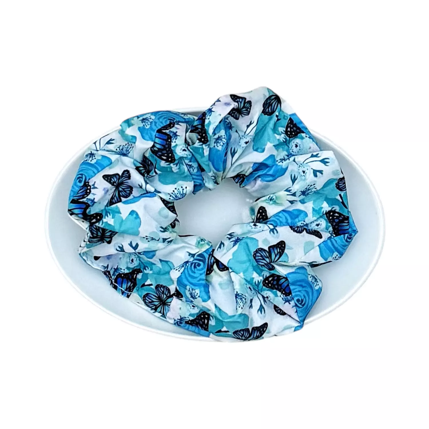 Summer Butterfly Printed Regular Scrunchies E image