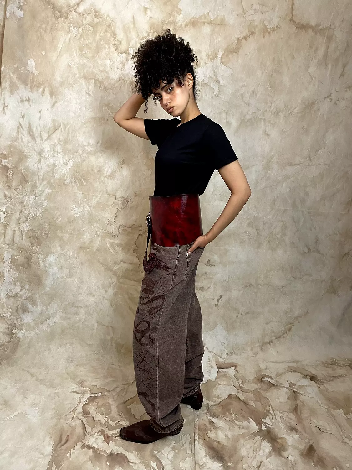 Red Corset Statement Belt 5