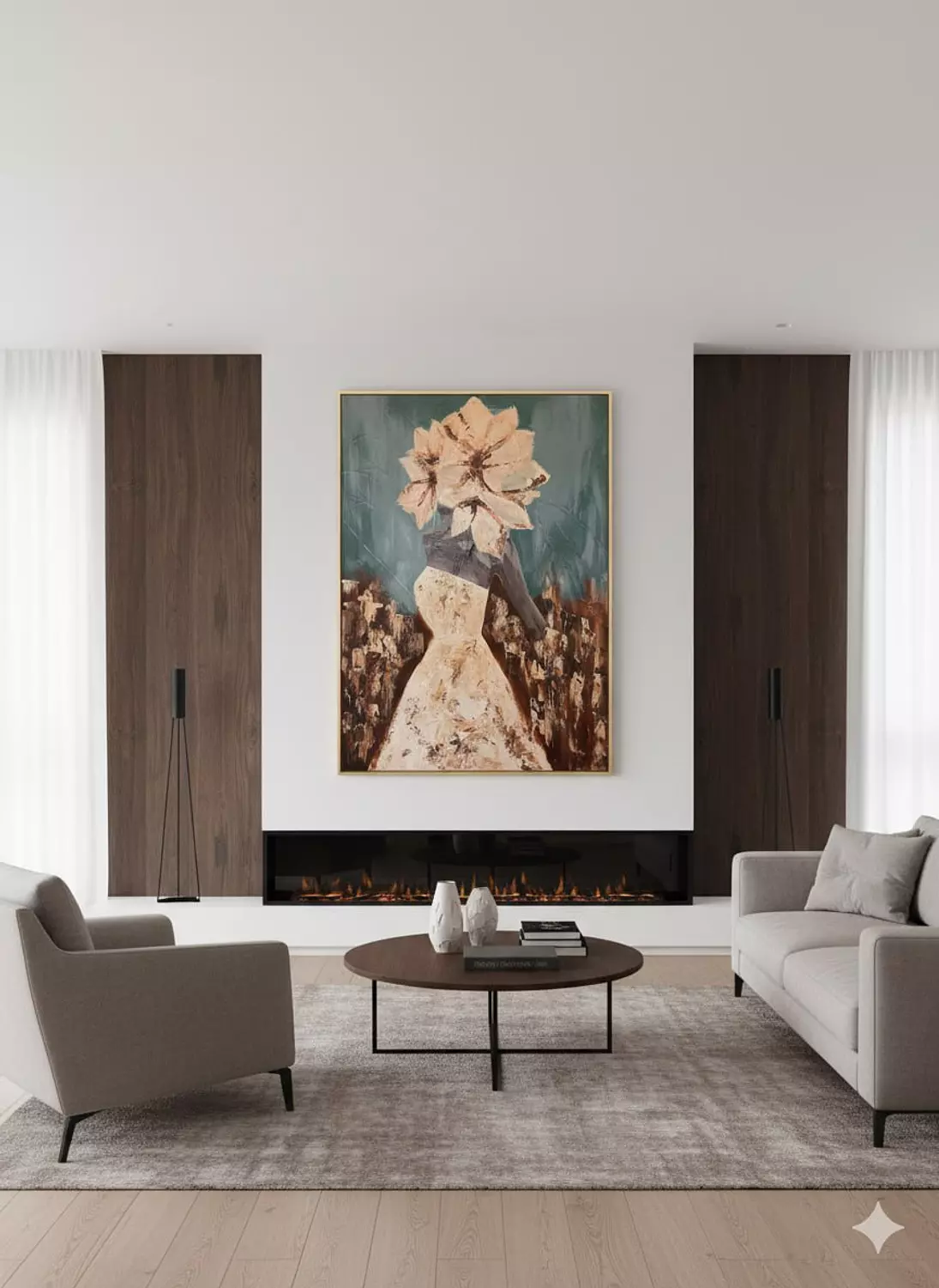 Flory - Acrylic on Canvas - 140*100 - Without Frame - Ready for immediate purchase  2