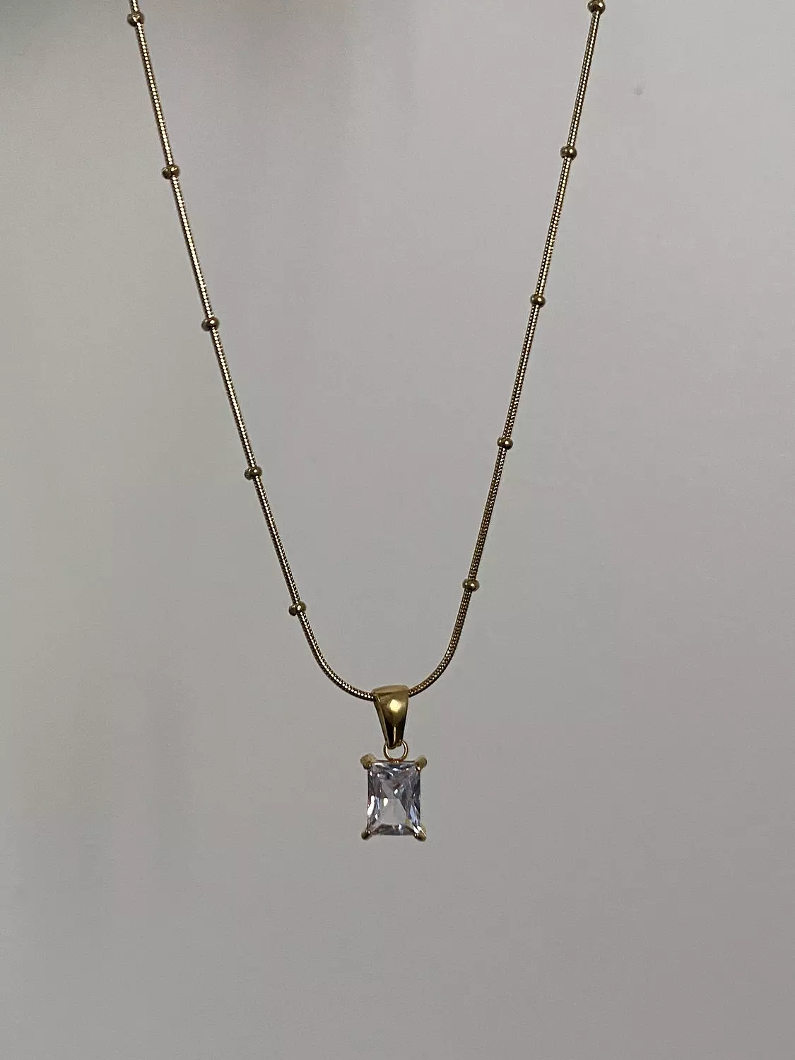 Squared Stone Necklace image