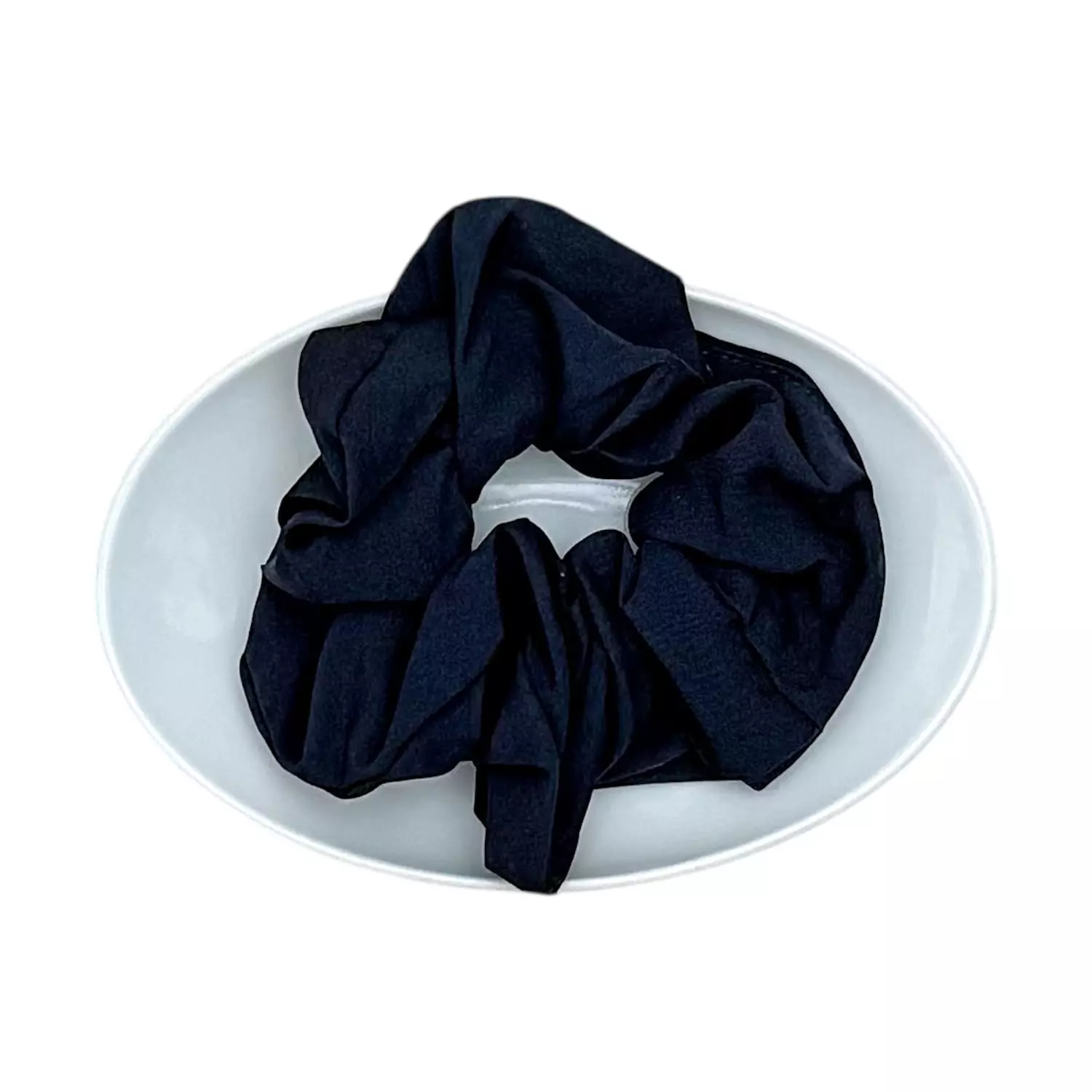 1 Pc Navy Blue Scrunchies 2