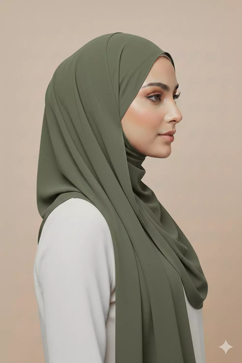 طرحة سادة أخضر ماتشا image