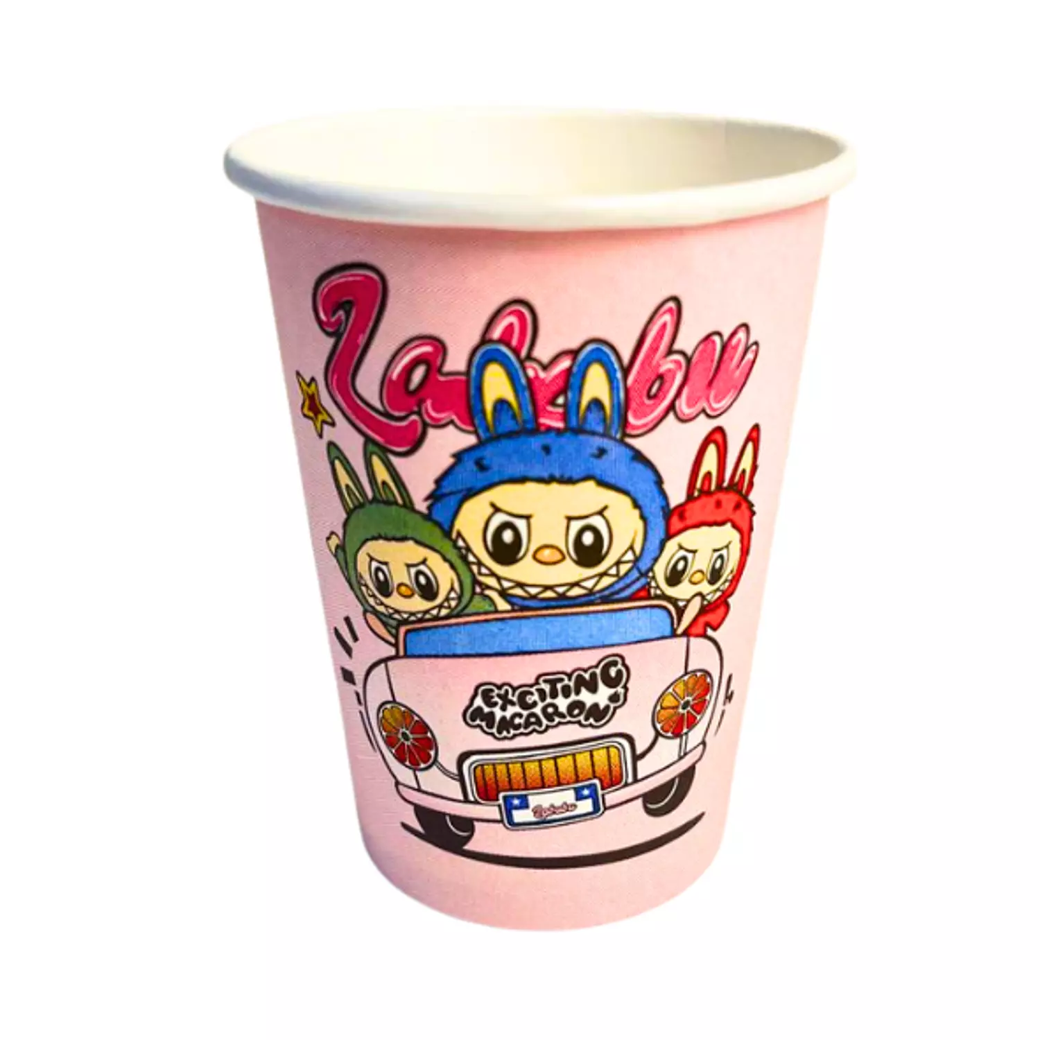 كبايات كرتون بينك منقط ابياض  image