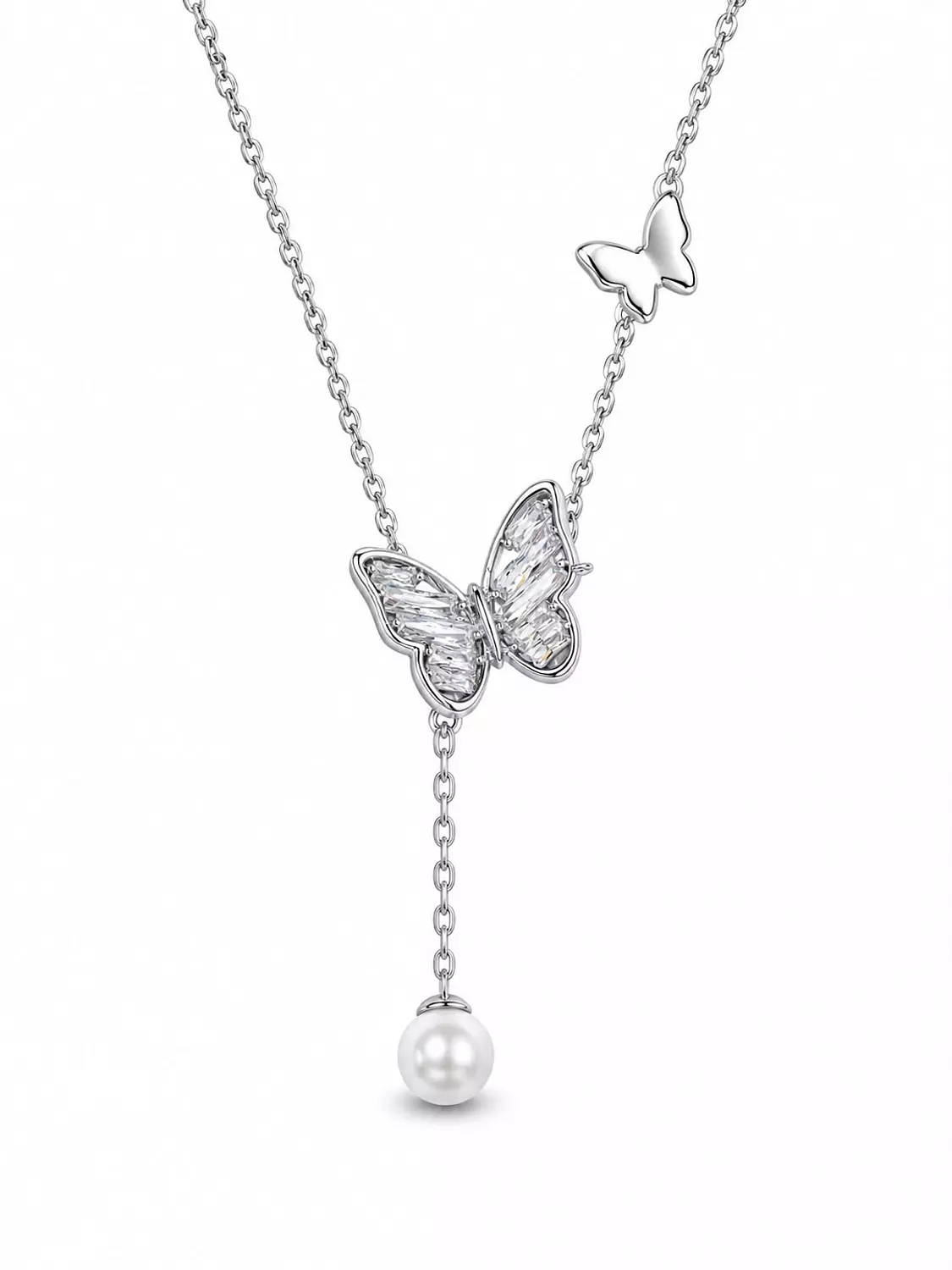  Silver Necklace Butterfly 1