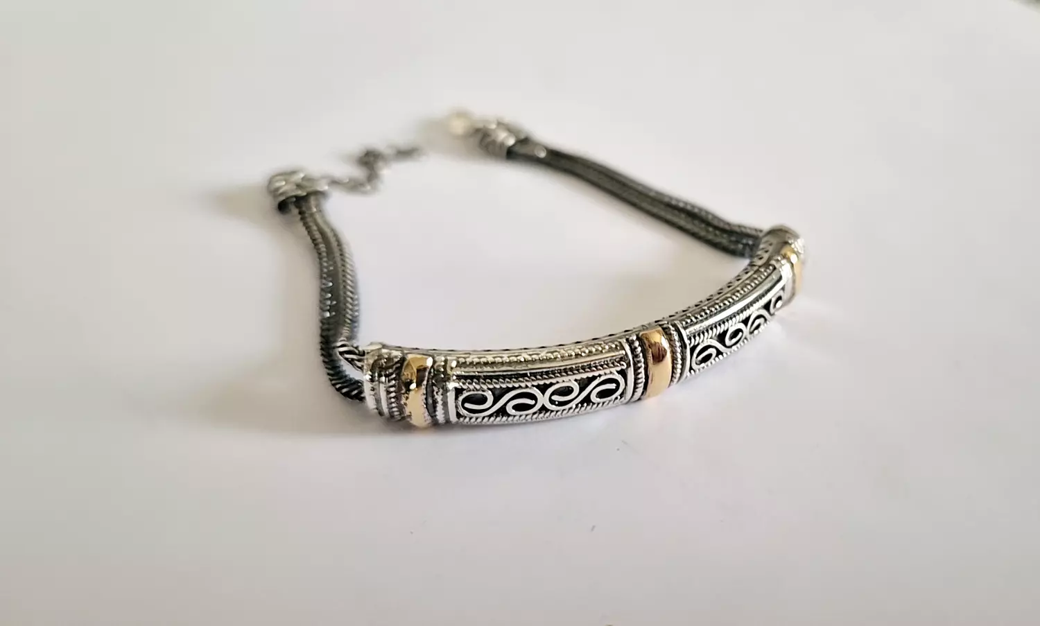 Filigree cylinder bracelet 1