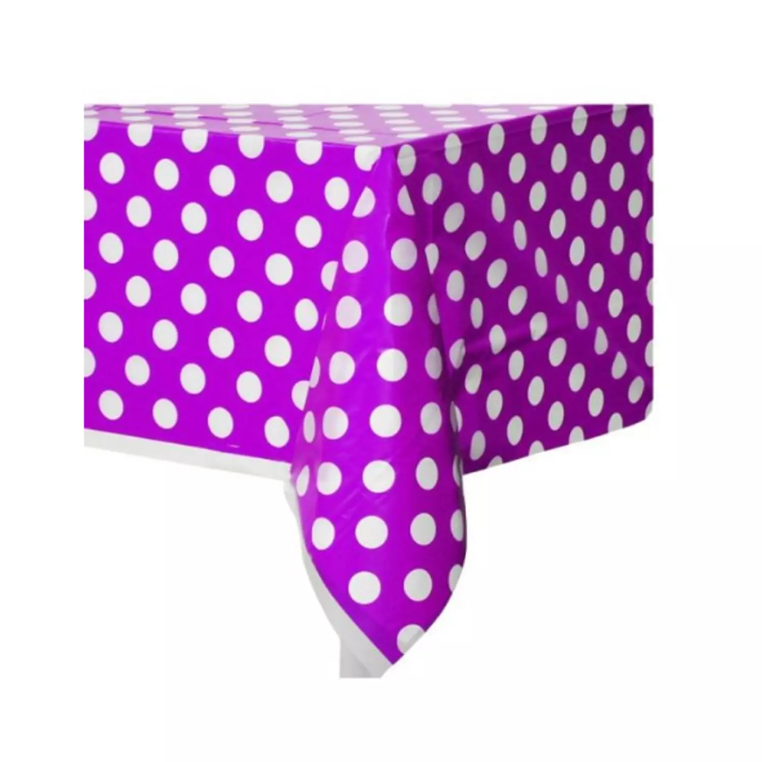 Purple White Dots Tablecloth