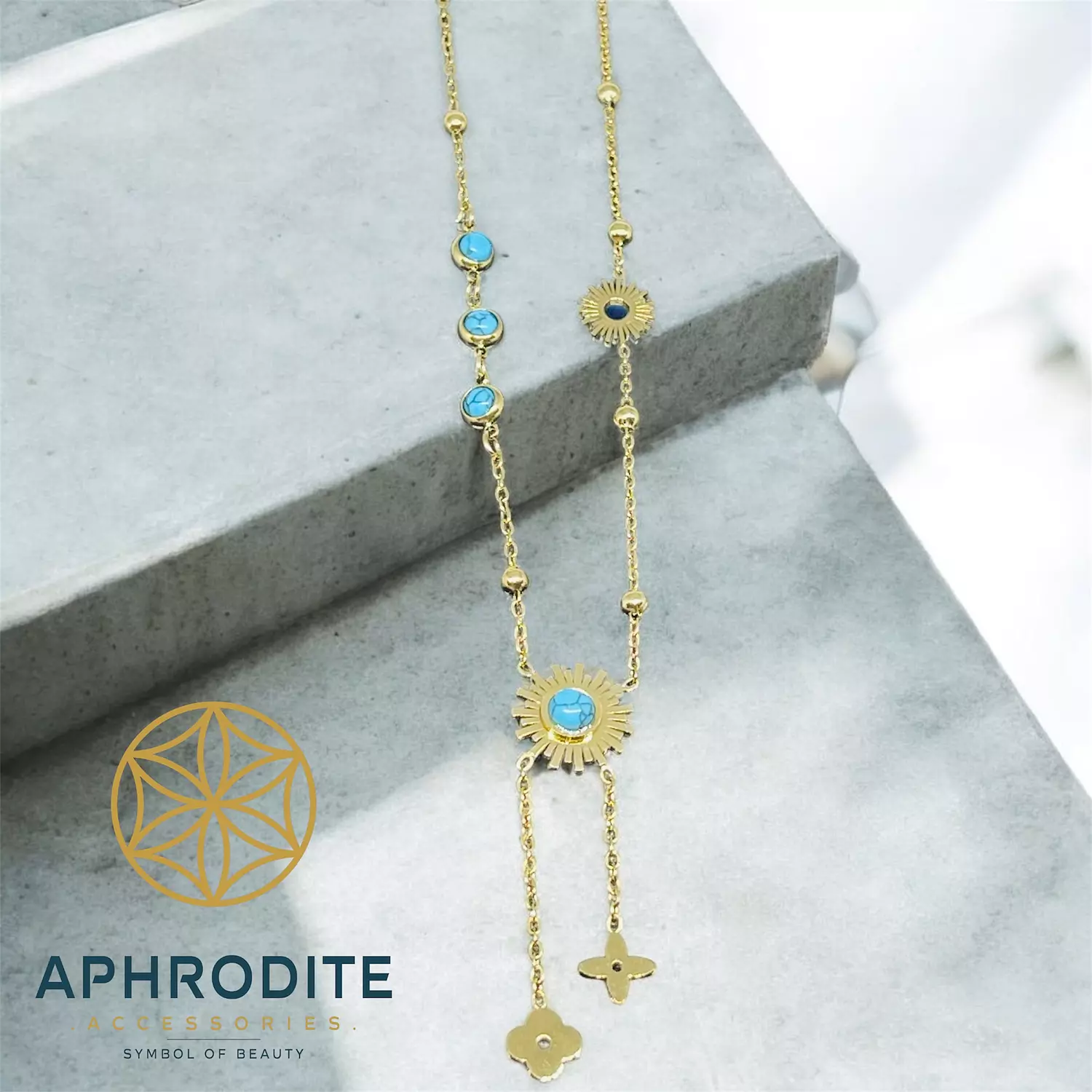 <p><strong><span style="color: #103944">Turquoise Calm Necklace</span></strong></p>