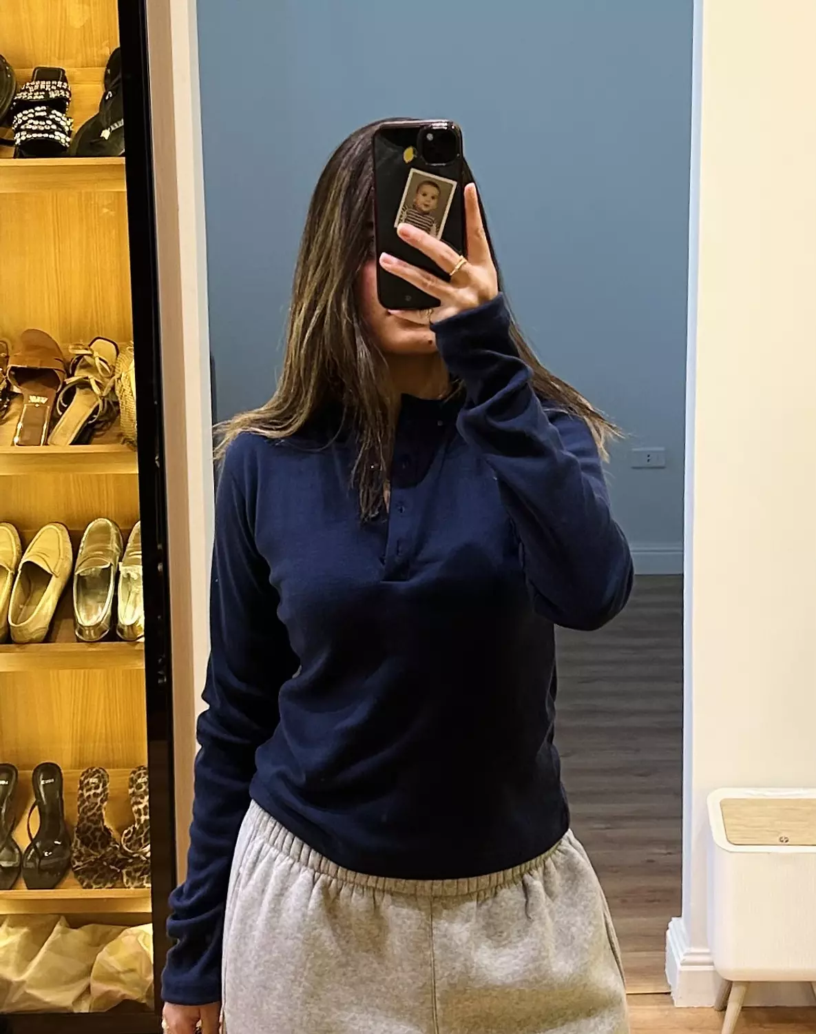 Navy ribbed basic image