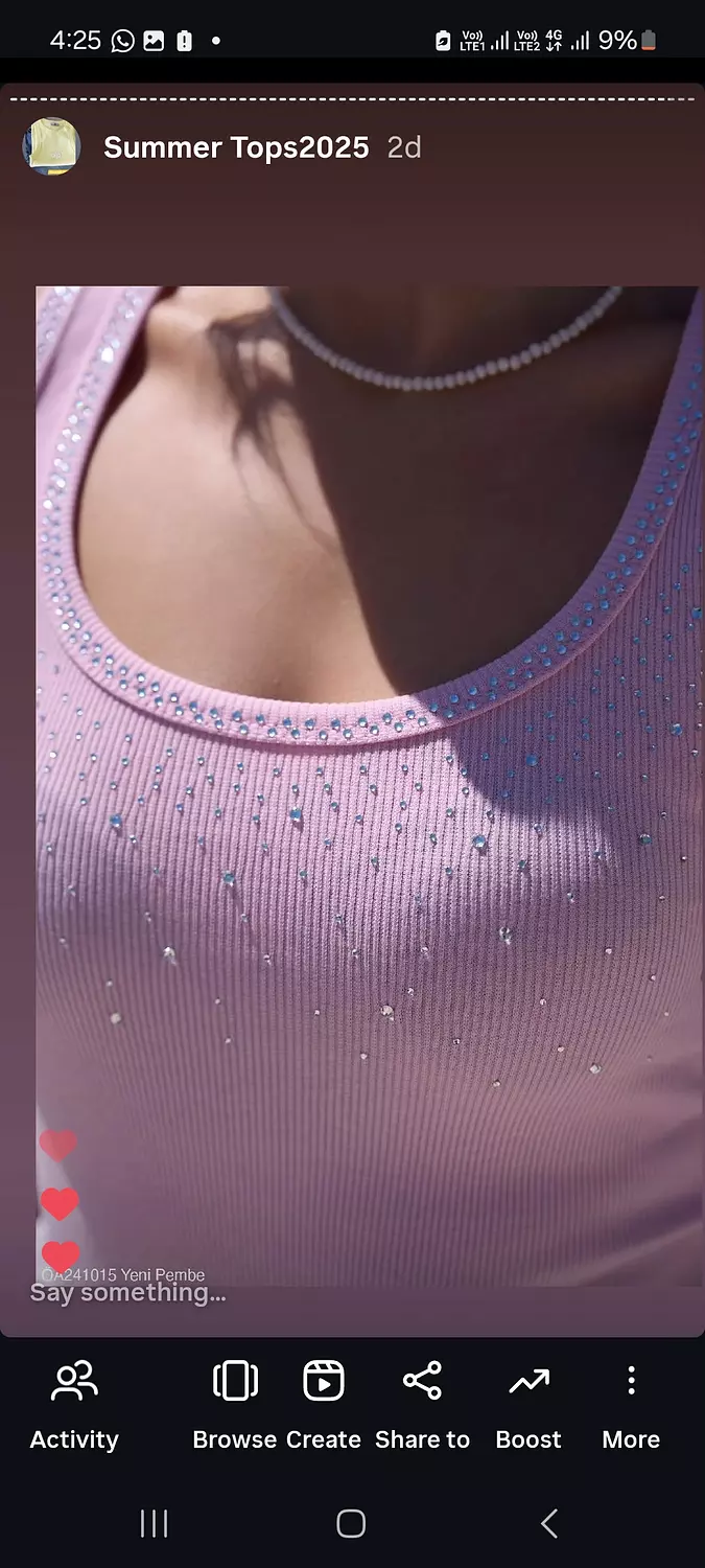 Pink Strass Top hover image