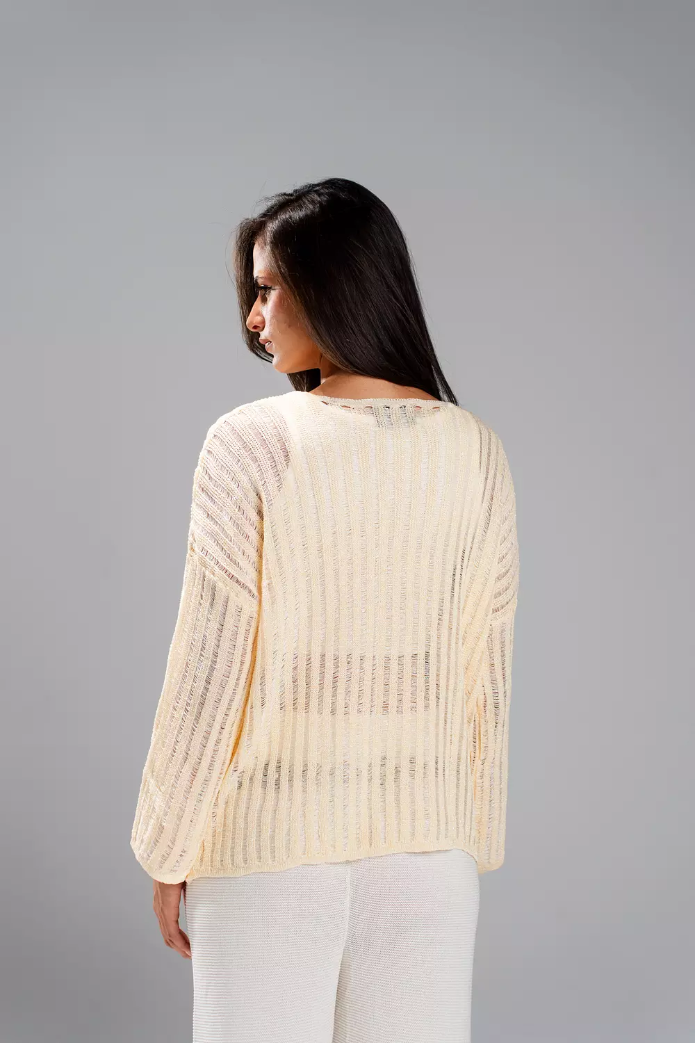 Golden Threads V2 Knit Yellow Over-sized Top 3
