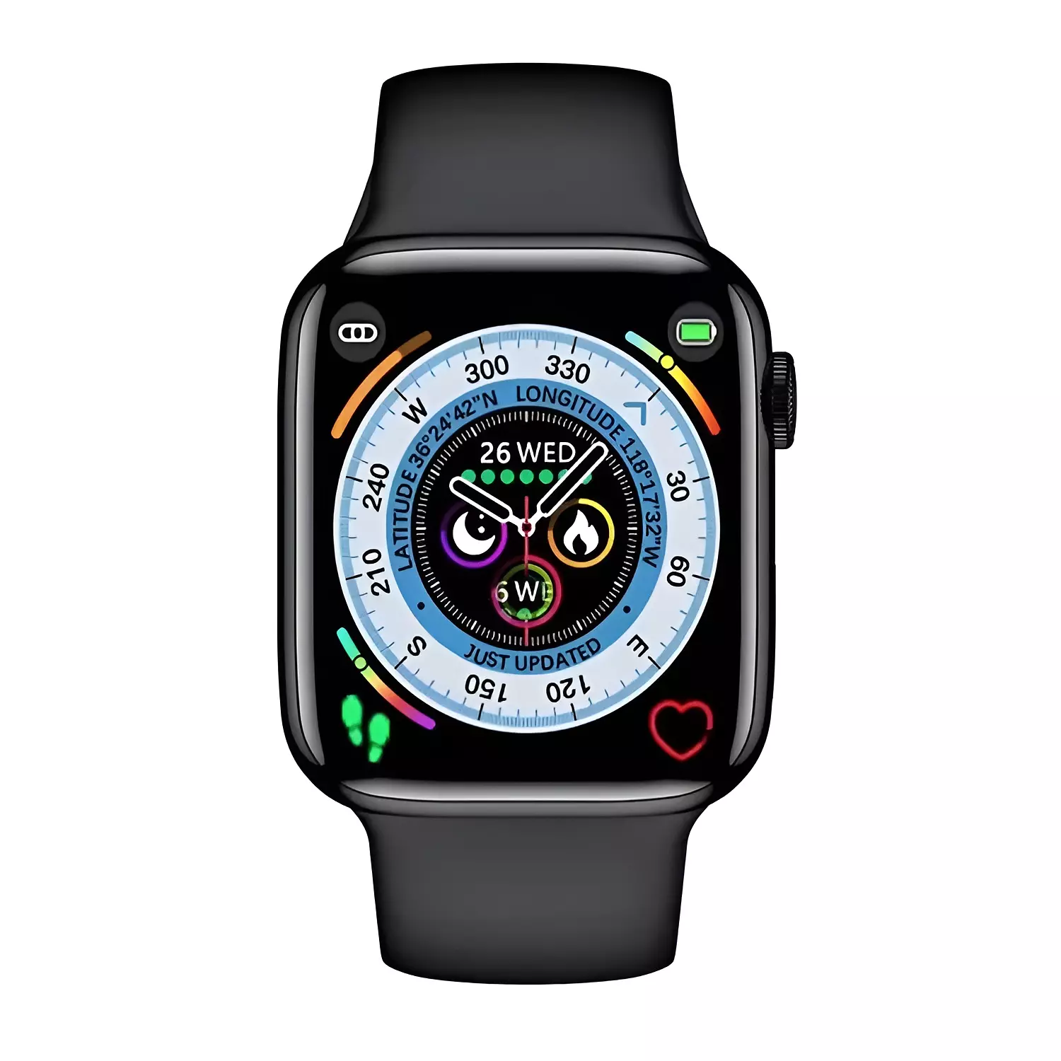 Multifunctional Smart Watch with 2.0-inch Large Screen - Inkax SW-08UZ - Black hover image