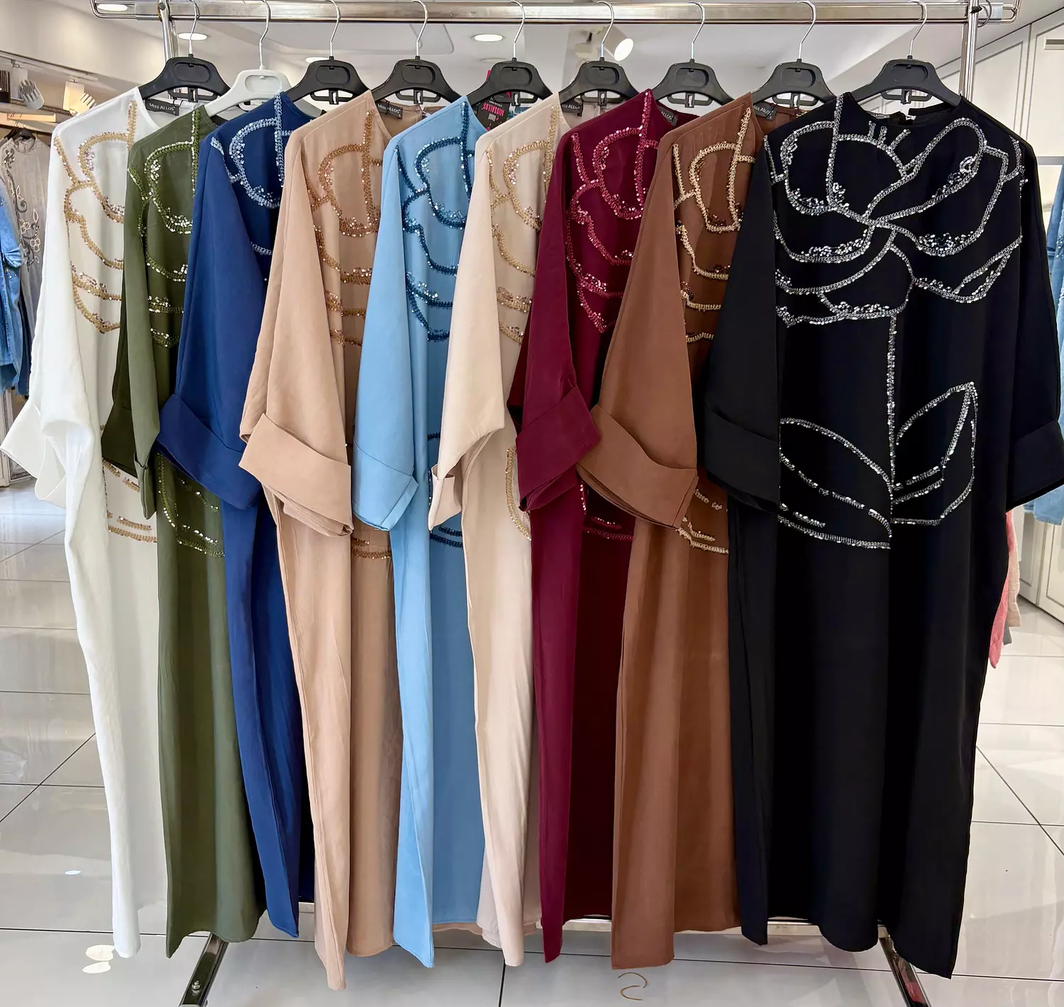 Black floral embroidered dress 6