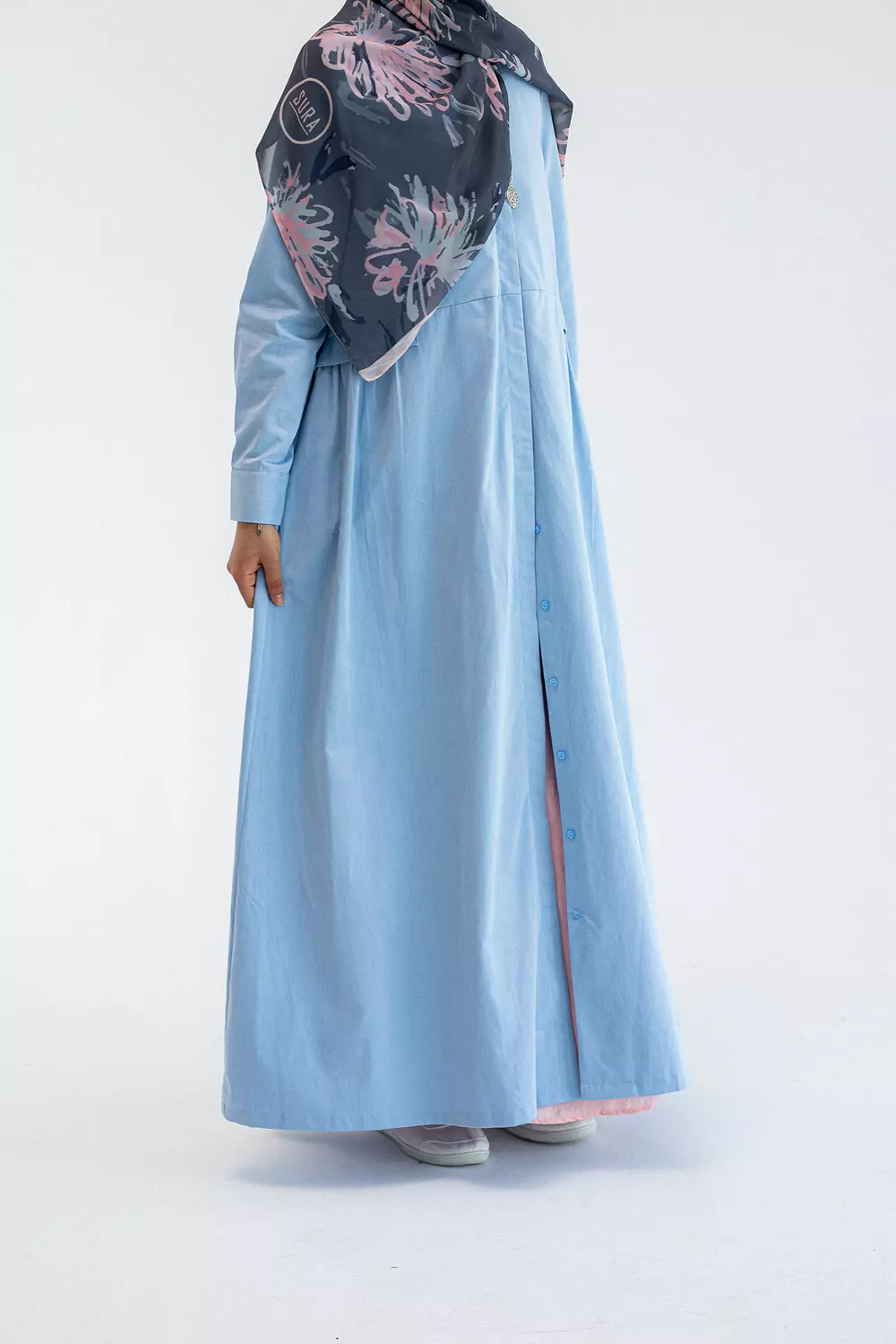 Sky Blue Abaya Dress 4