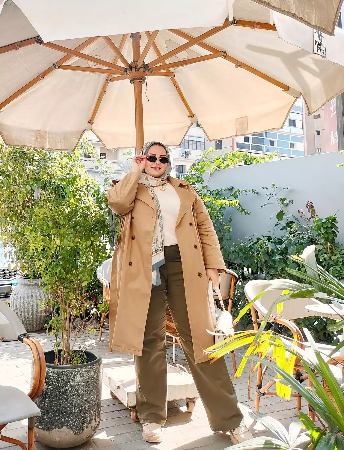 Trench coat (in camel) hover image