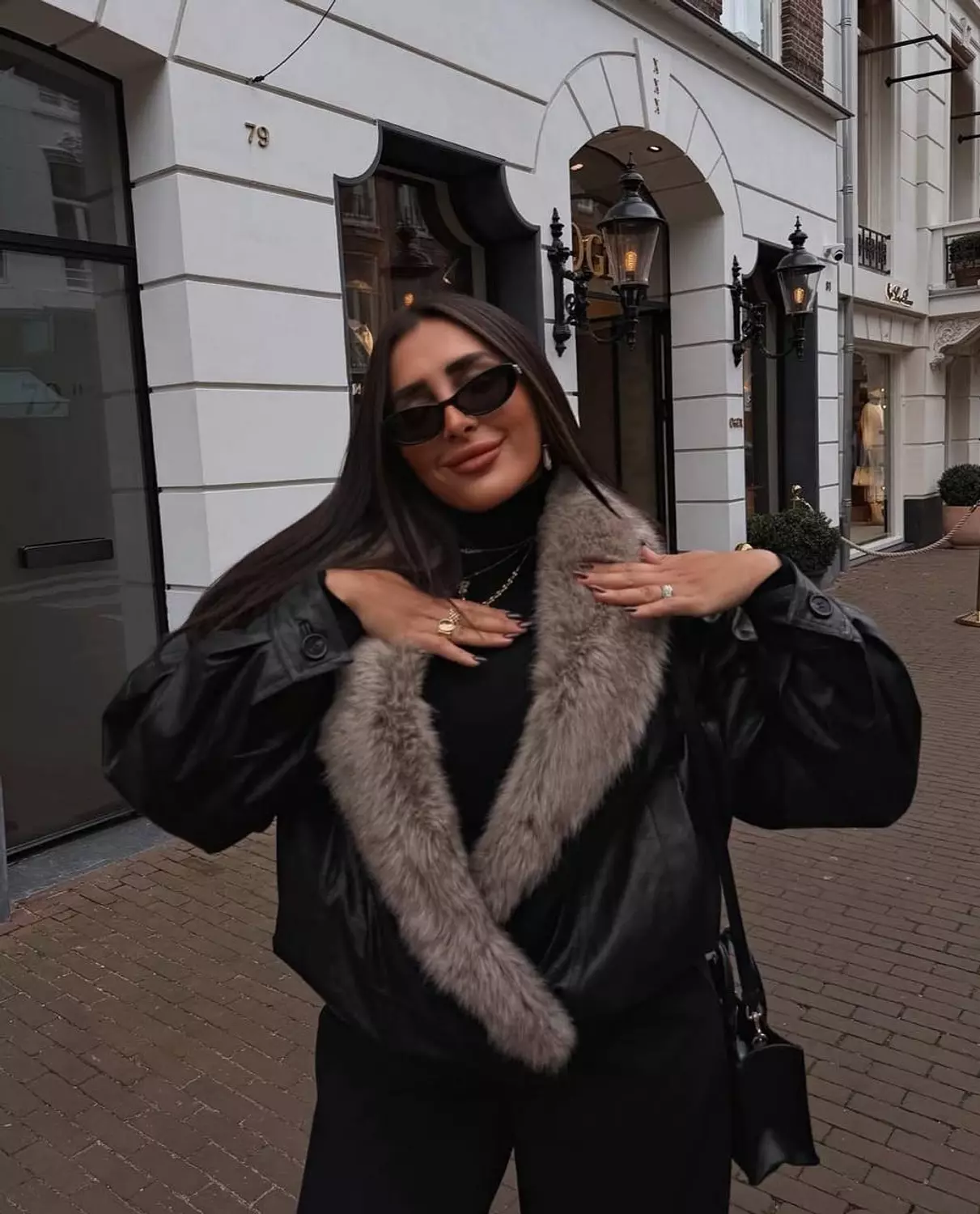 Fur leather jacket  3