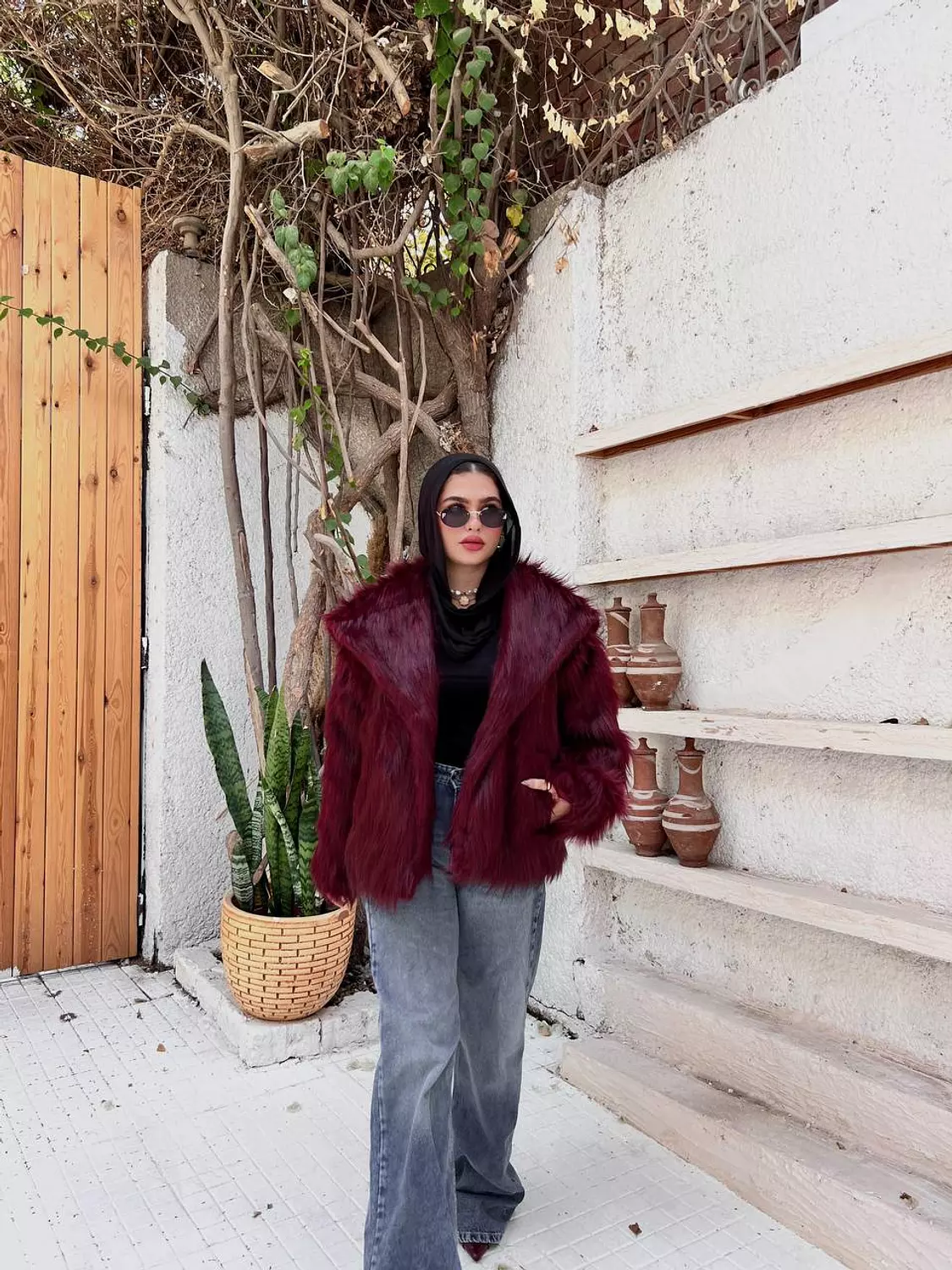 Zara fur jacket  7