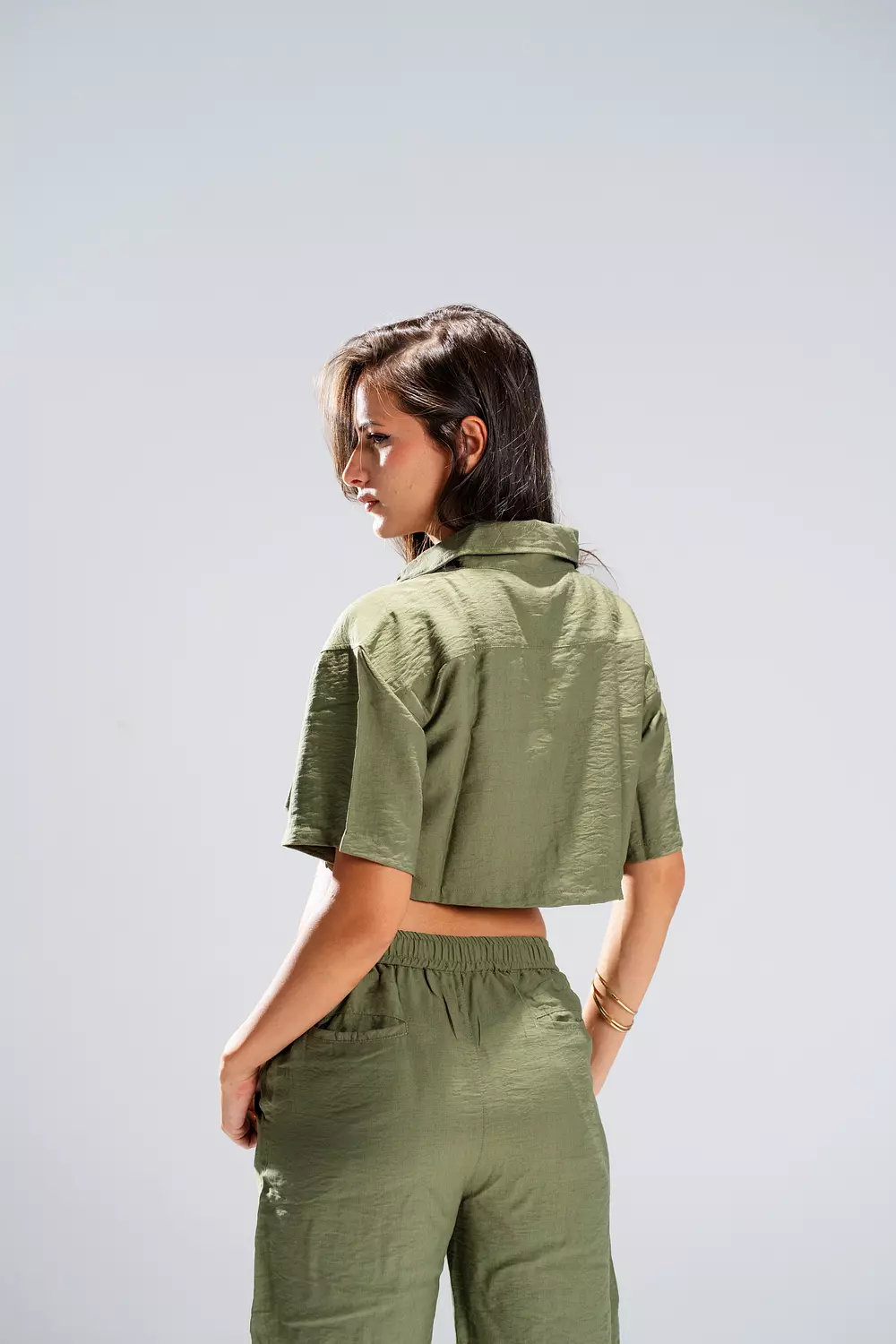Linen Cropped Shirt 2