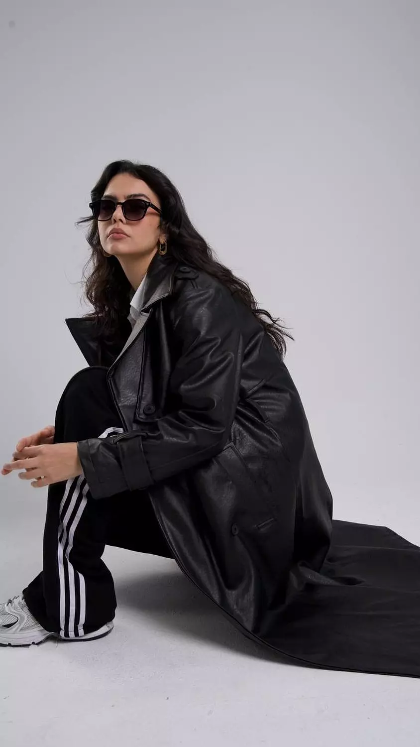 Longline Leather Duster Coat 13