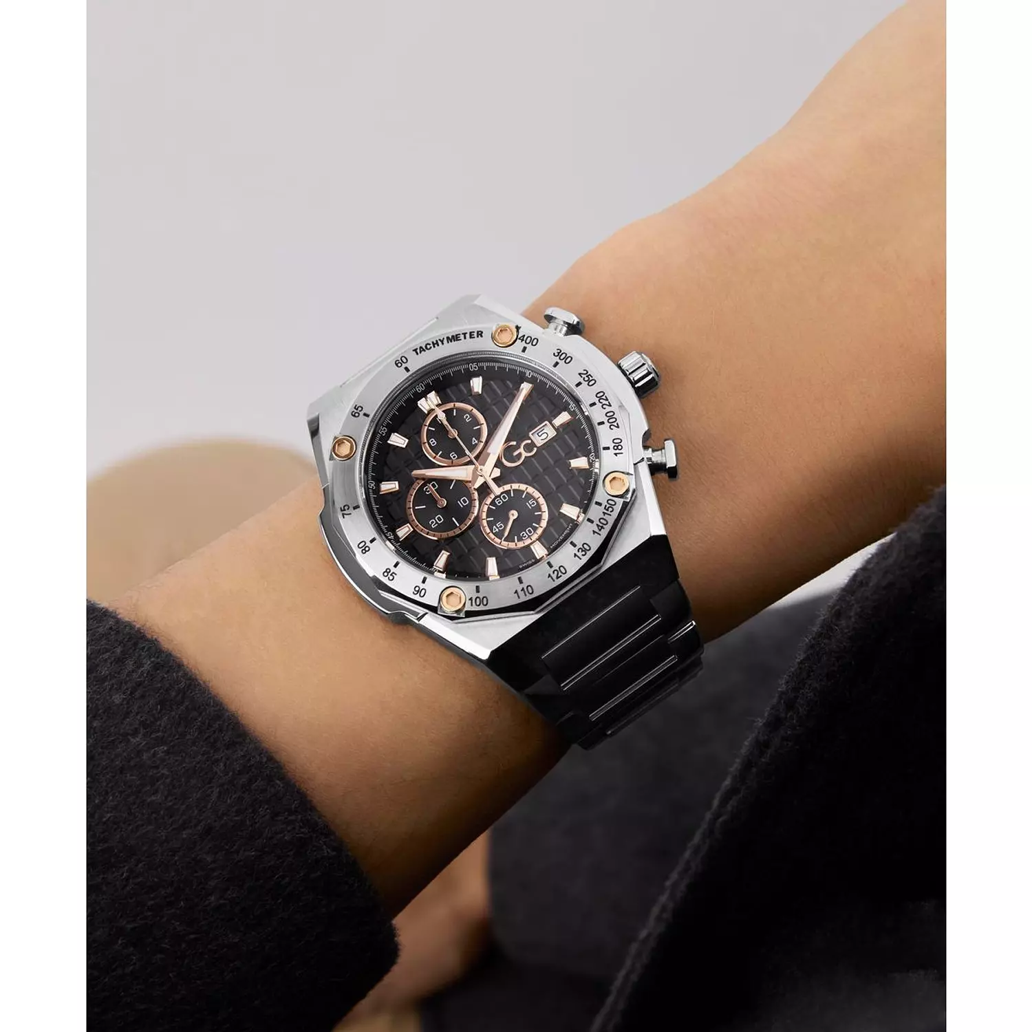 Gc Idol Sport Chrono Metal Men Watch Silver Stainless Steel Bracelet 5