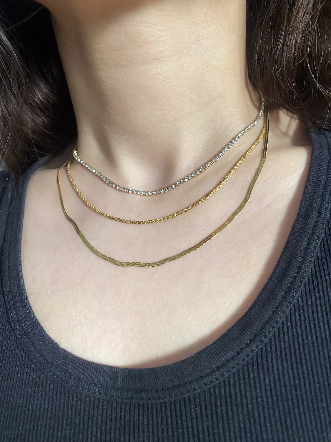 Layered Tennis Necklace 1