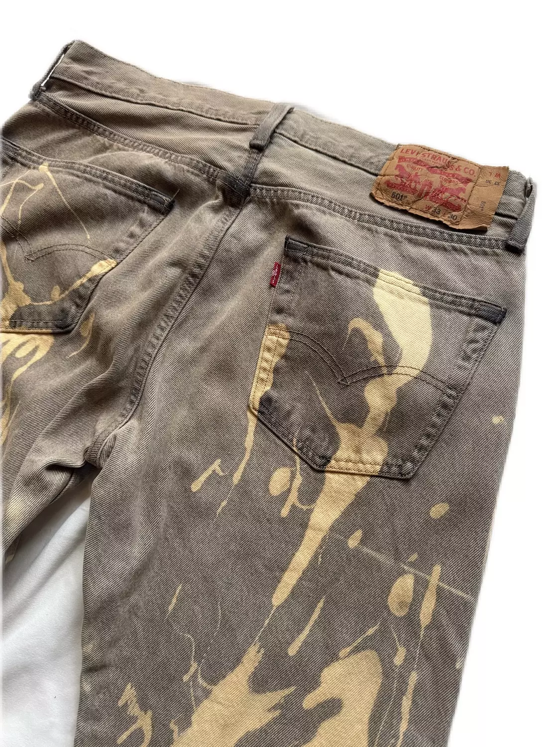 “Lost Lands Map “. Unisex hand-painted Levi pants  3