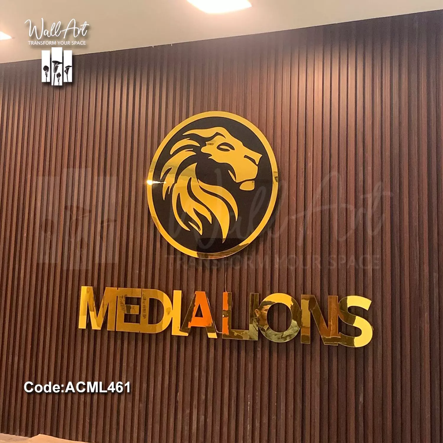 ACML461-Lighted Golden Acrylic Logo   4