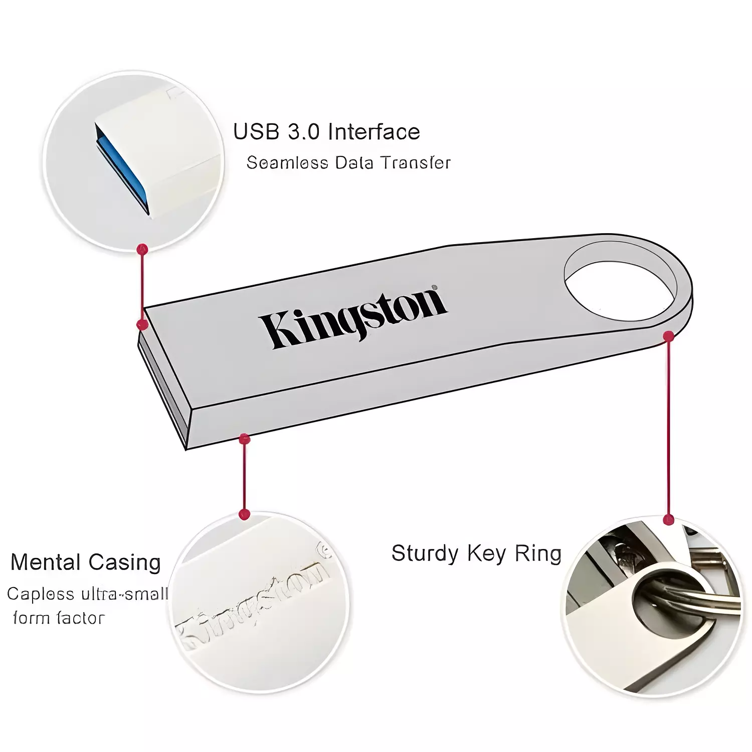 Kingston SE9 G2 8GB USB 3.0 Flash Drive 2