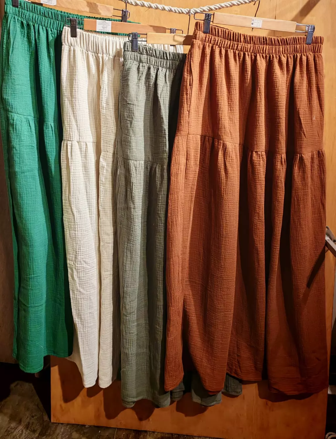  a line maxi cotton Crinkle skirts 10