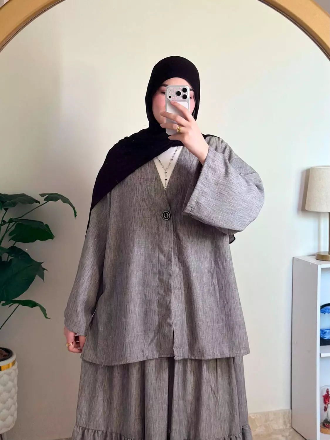 Everyday Belted Blouse 🩷🩶  5