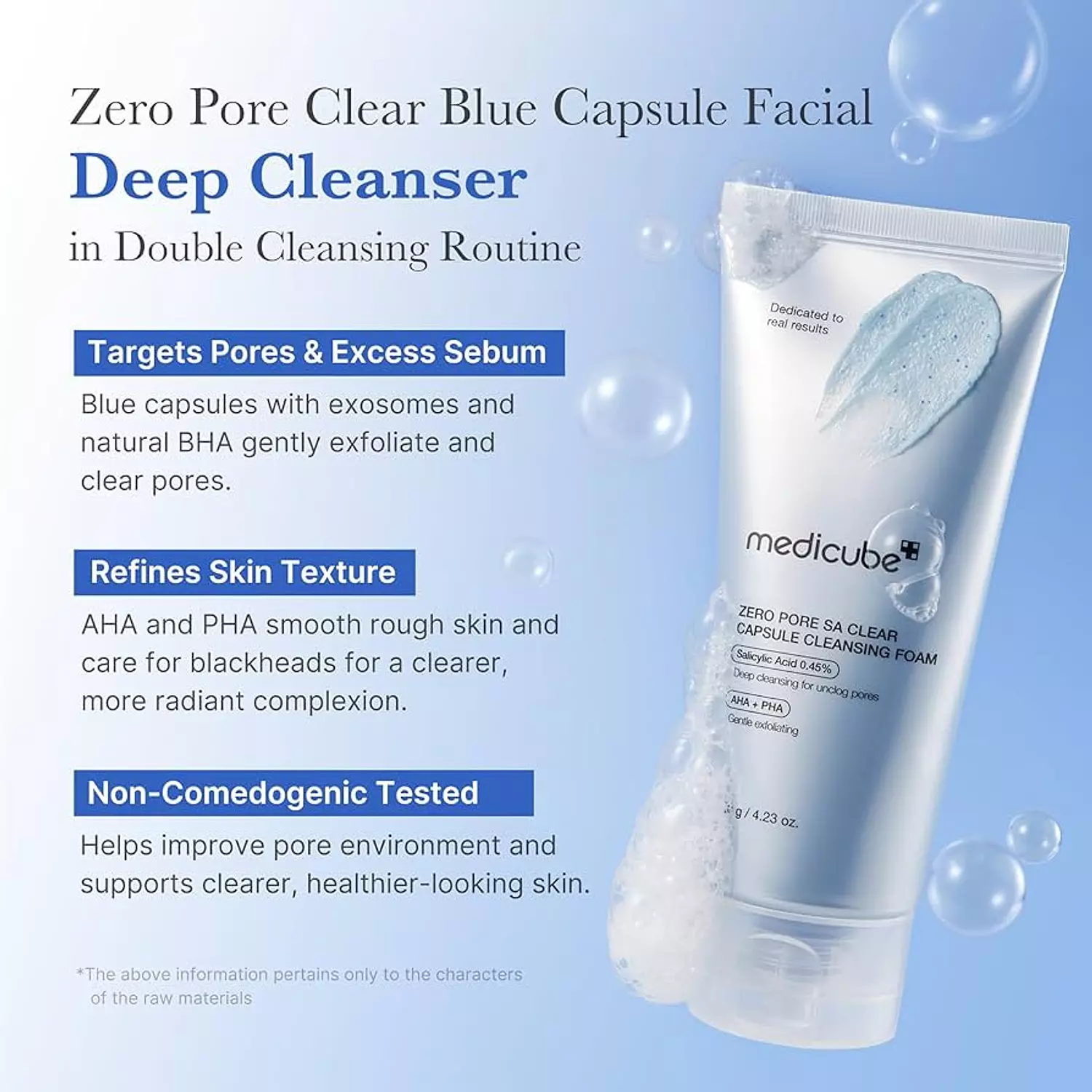 medicube - Zero Pore SA Clear Capsule Cleansing Foam 120ml 1