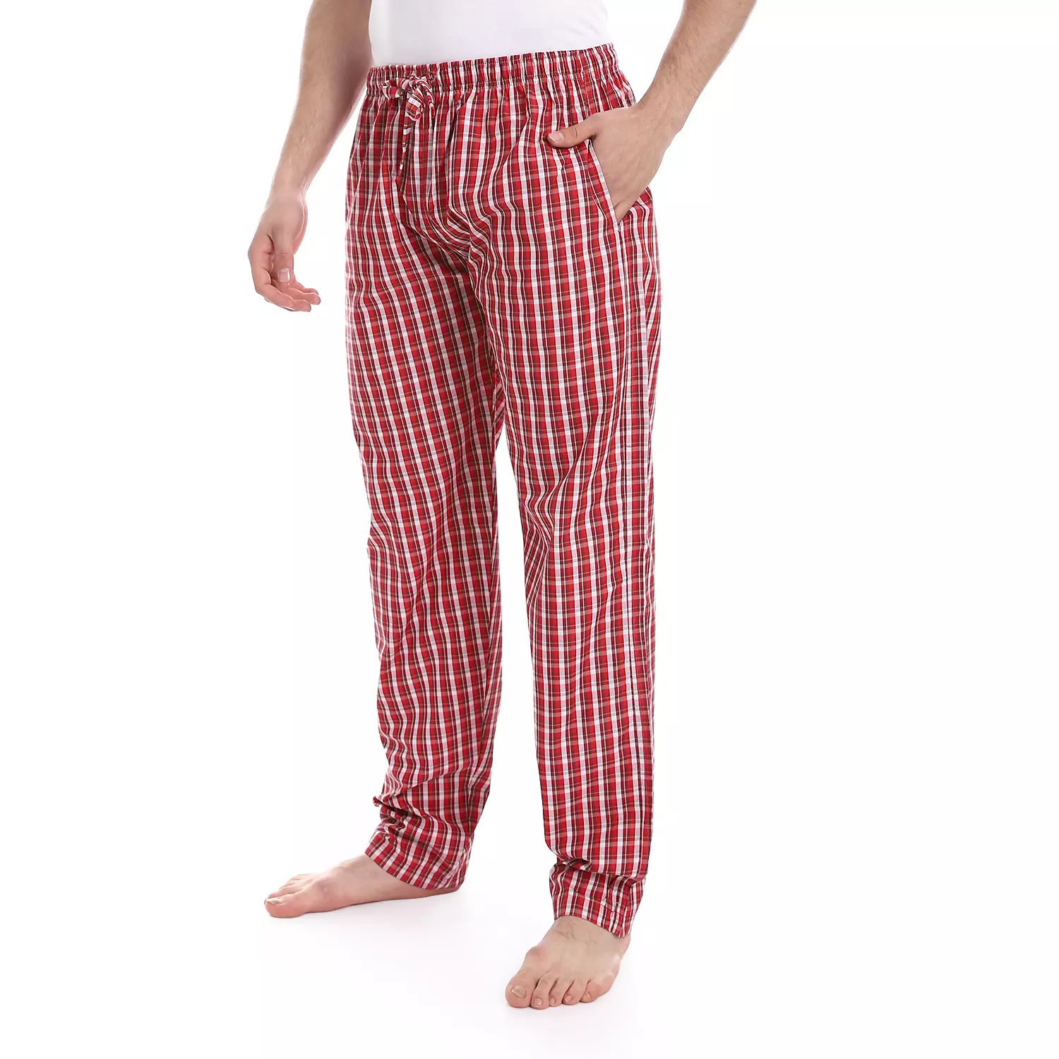 Shorto Pajama Pants - Red - 4042 image