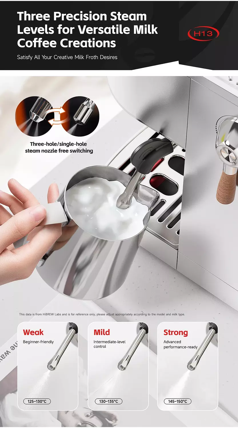 H13 Super Barista 58 mm port filter Touch screen dual boiler 12