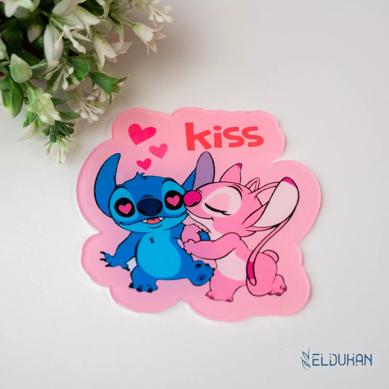 Stitch. & Angel Acrylic coaster image