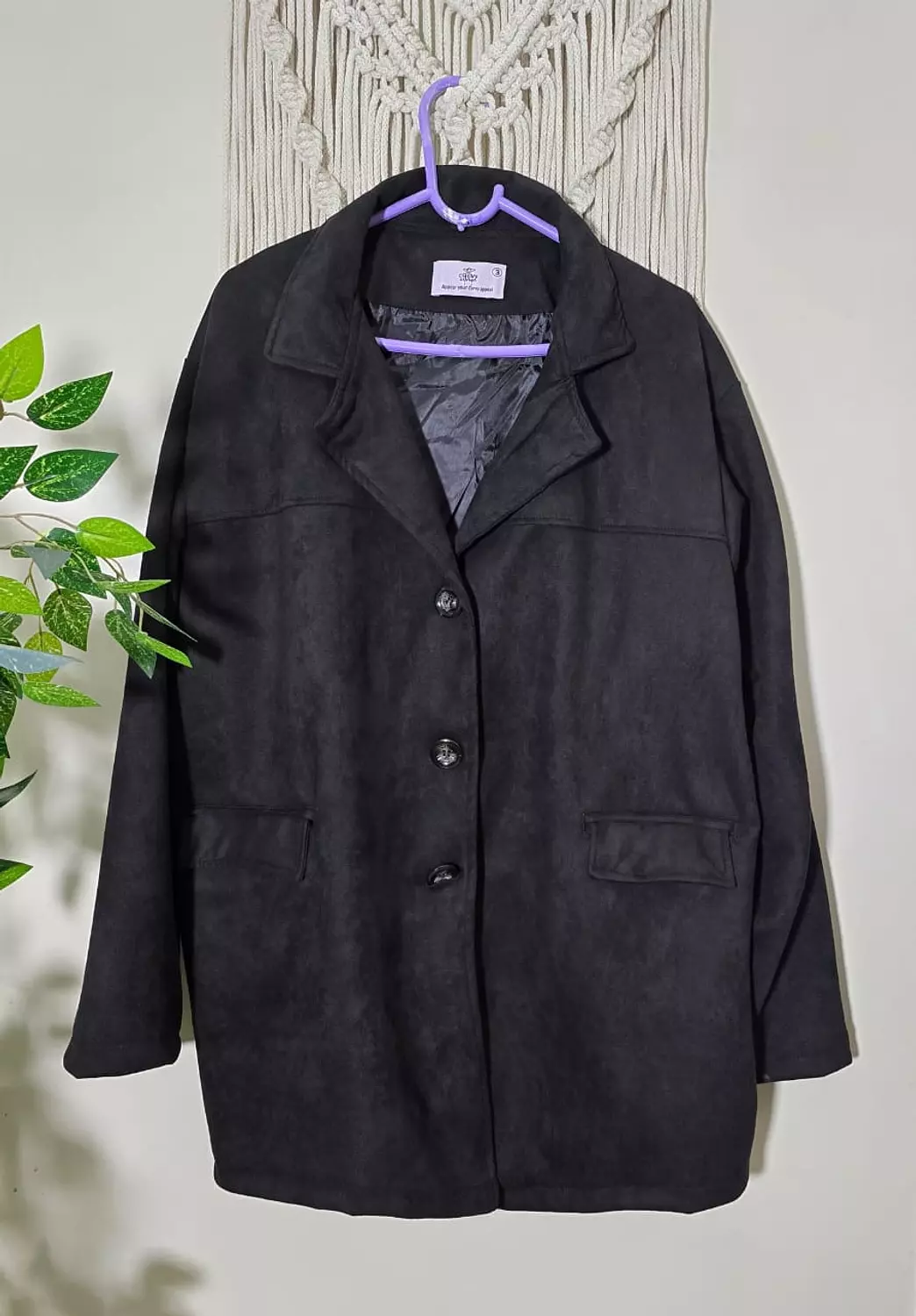 Timeless suede jacket (in black) 3